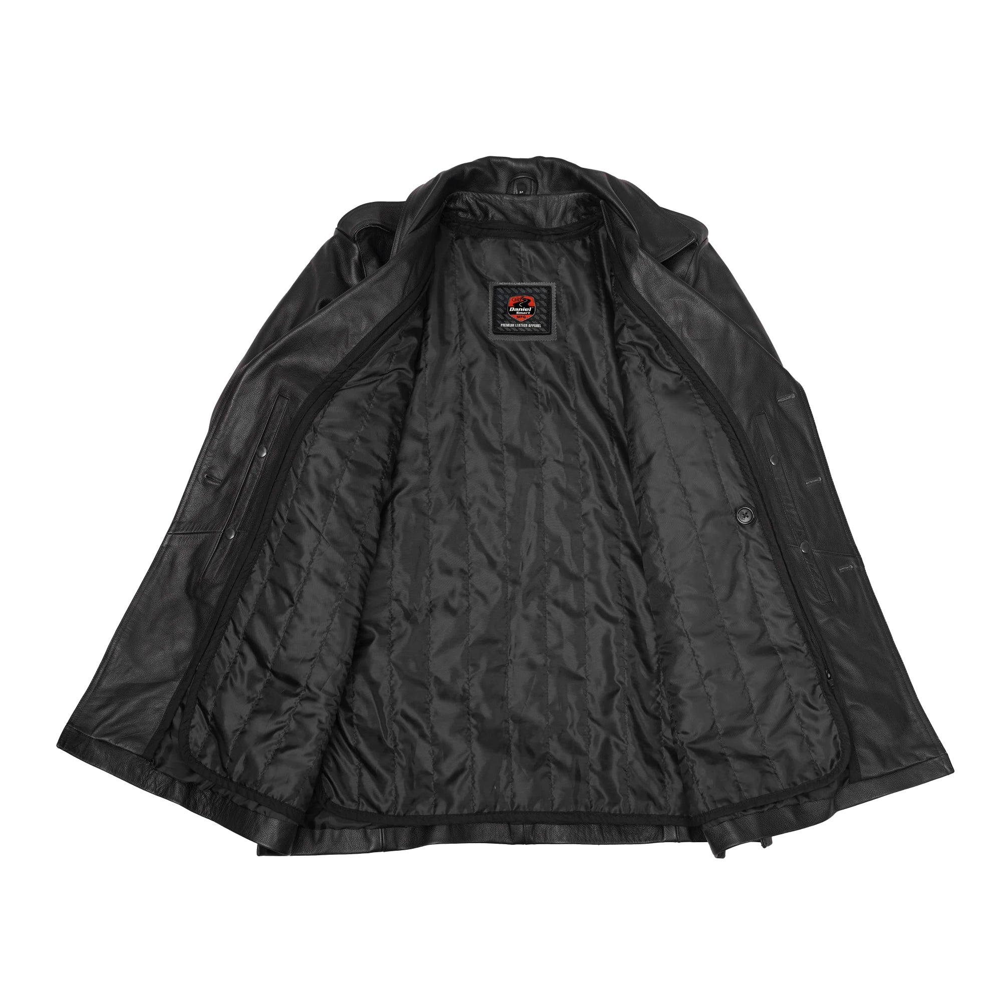 High Badge Men’s Leather Motorcycle Jacket