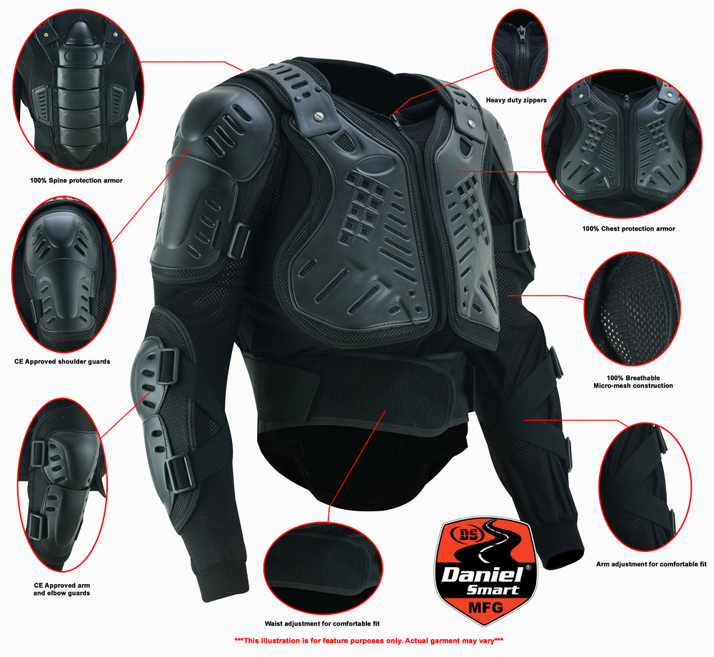 75-1001 Full Protection Body Armor - Black-Daniel Smart Mfg - Retail