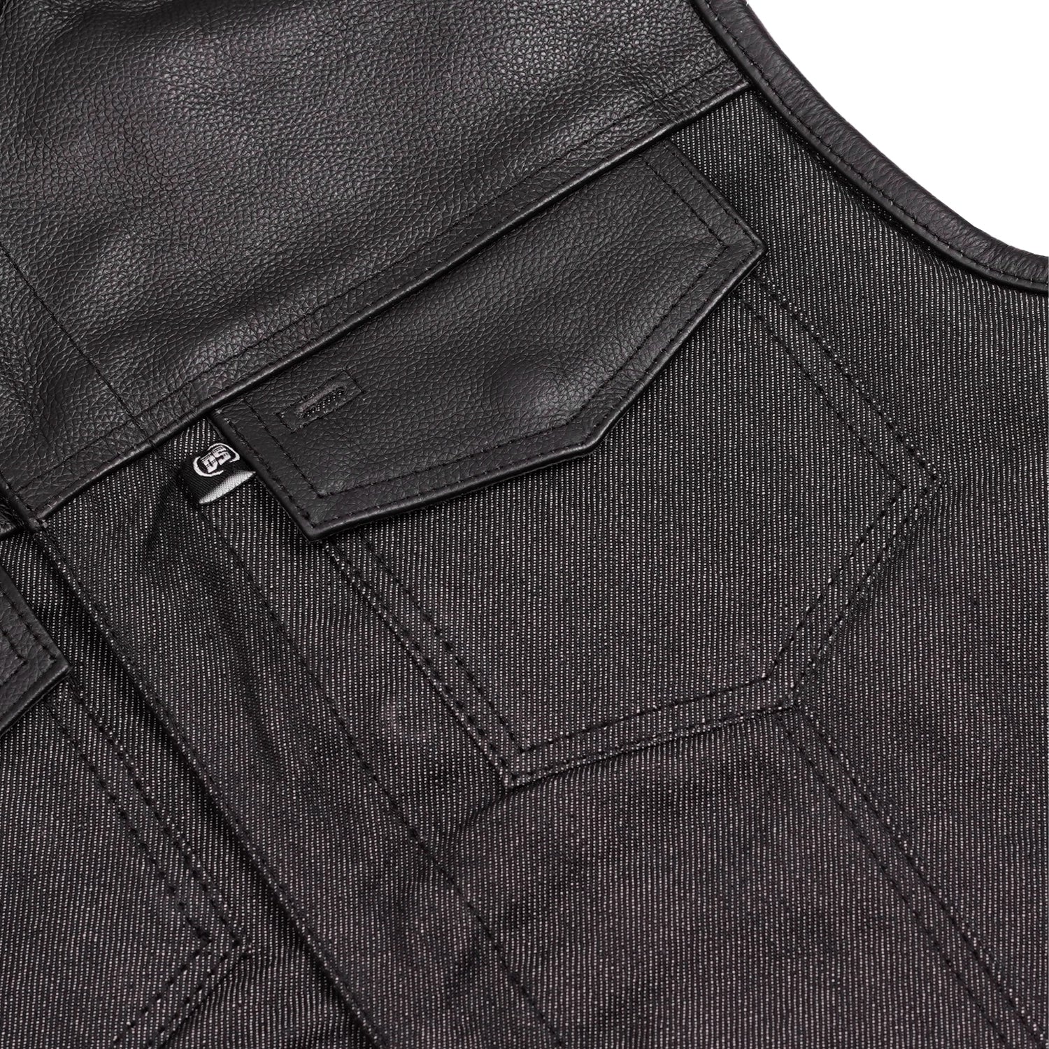 Teller Men's Denim Motorcycle Vest