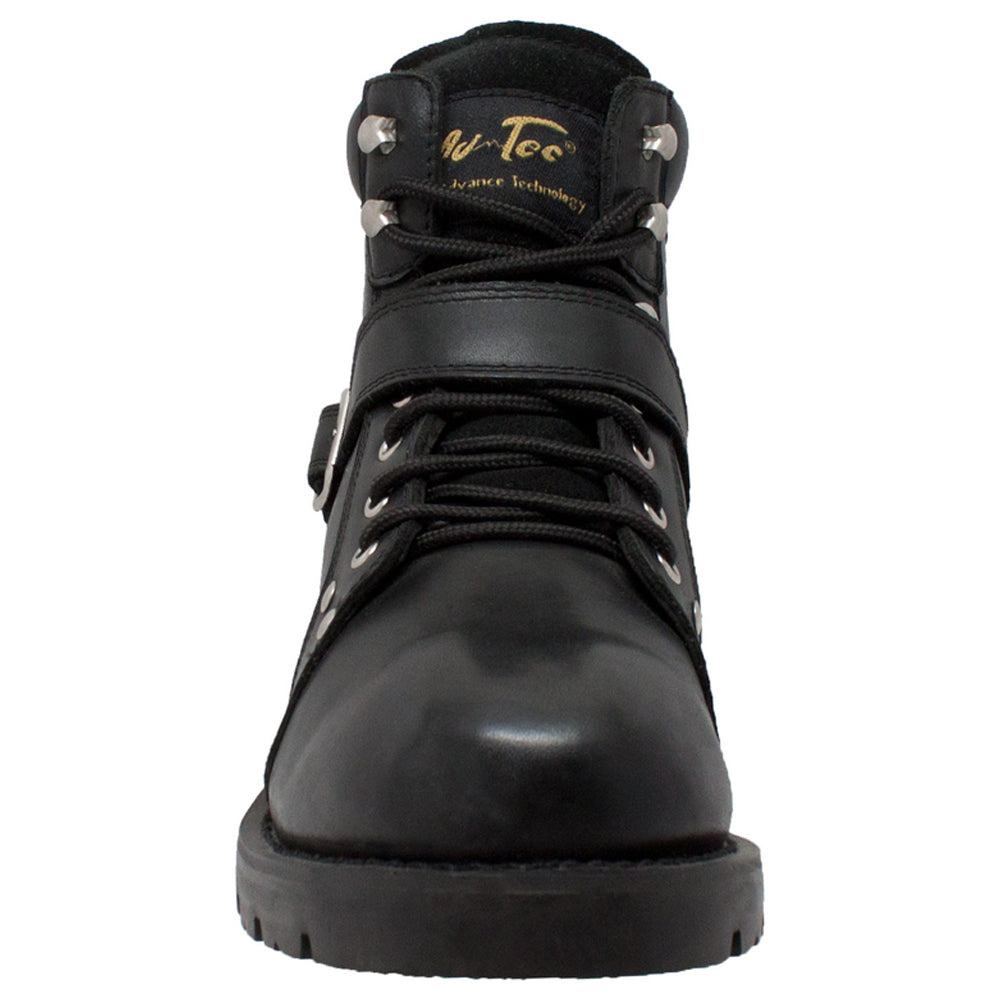 9143 Men's YKK Zipper Biker Boot-Black-Daniel Smart Mfg - Retail