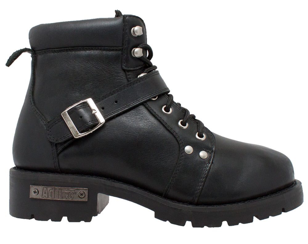 9143 Men's YKK Zipper Biker Boot-Black-Daniel Smart Mfg - Retail