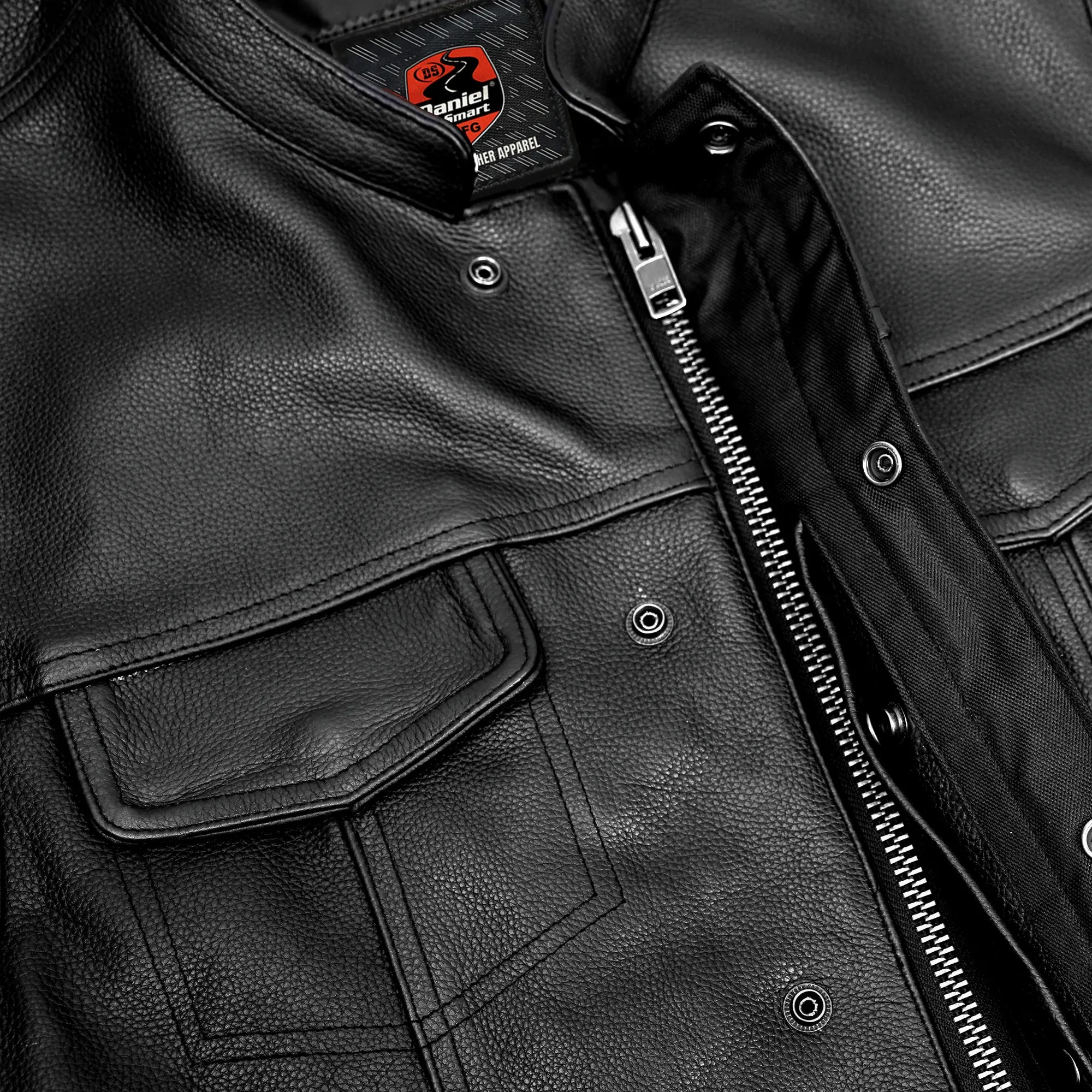 Metro Men's Motorcycle Leather Vest