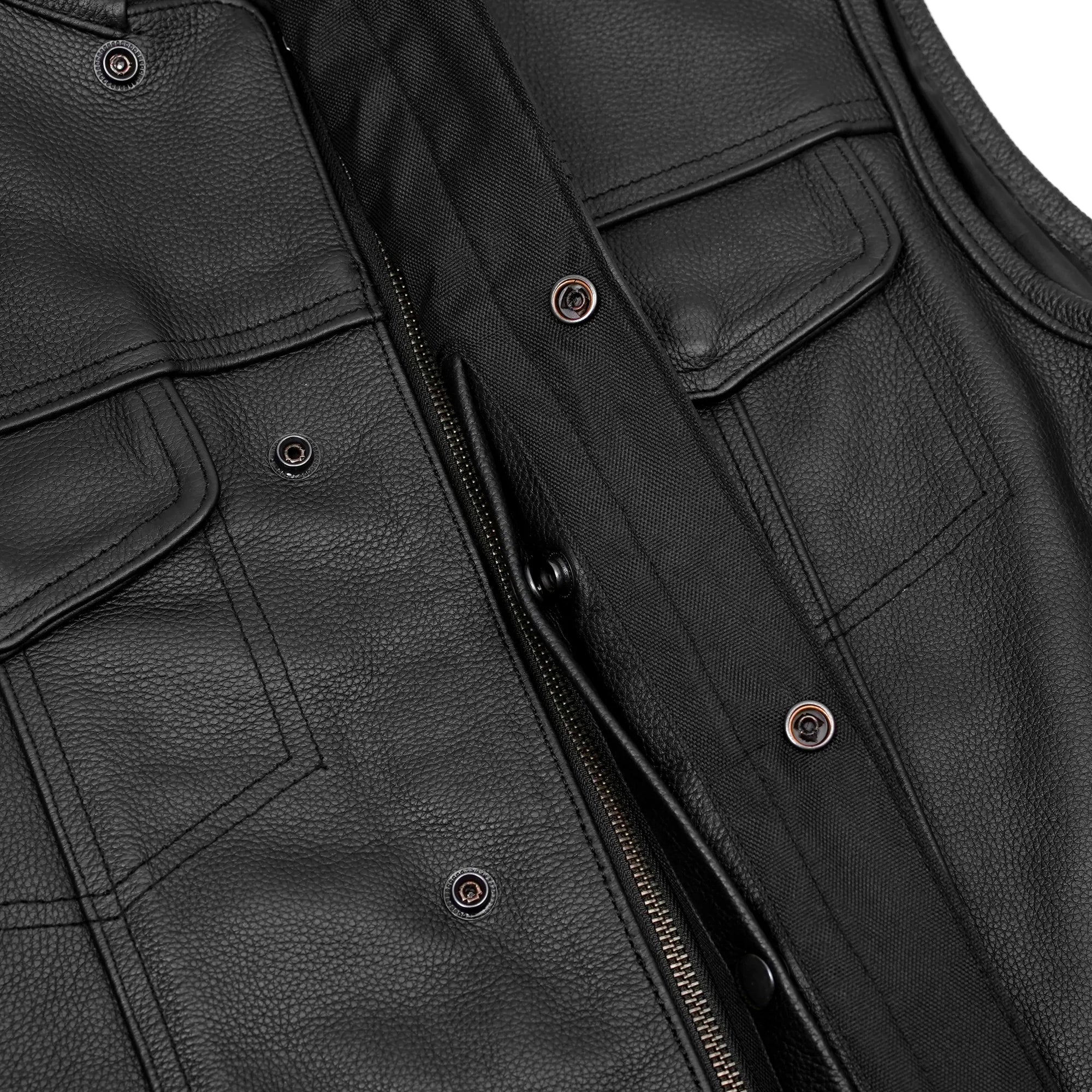 Metro Men's Motorcycle Leather Vest