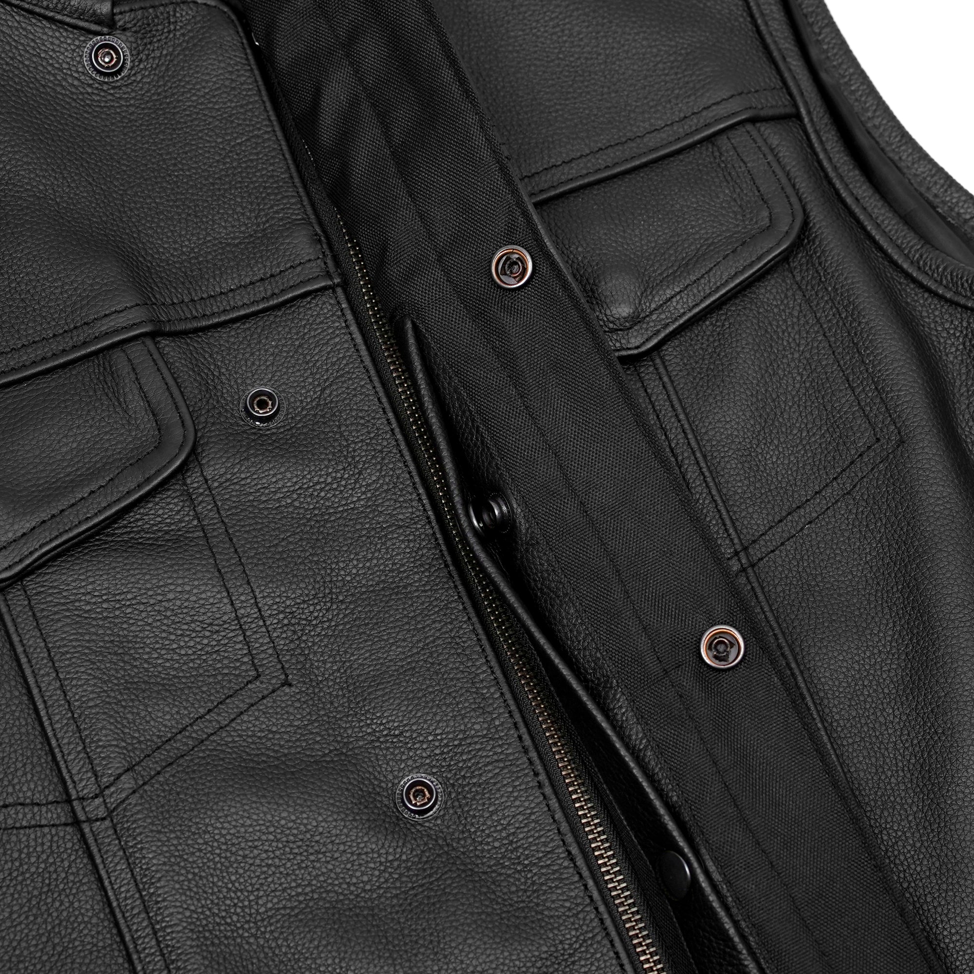 Trailson Men's Motorcycle Leather Vest