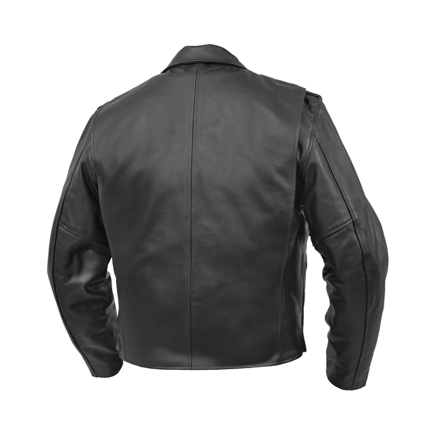 Alpha Badge Men’s Leather Motorcycle Jacket