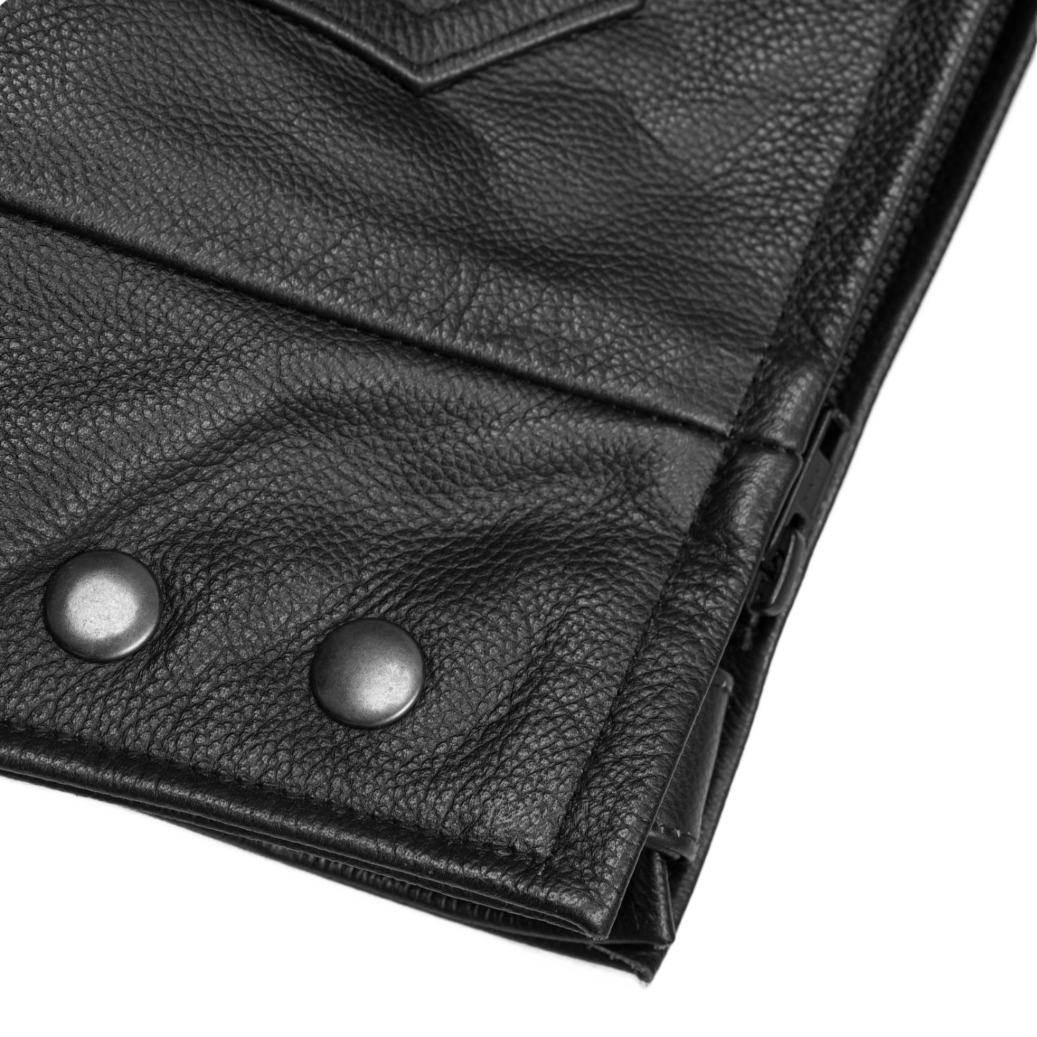 Alpha Badge Men’s Leather Motorcycle Jacket
