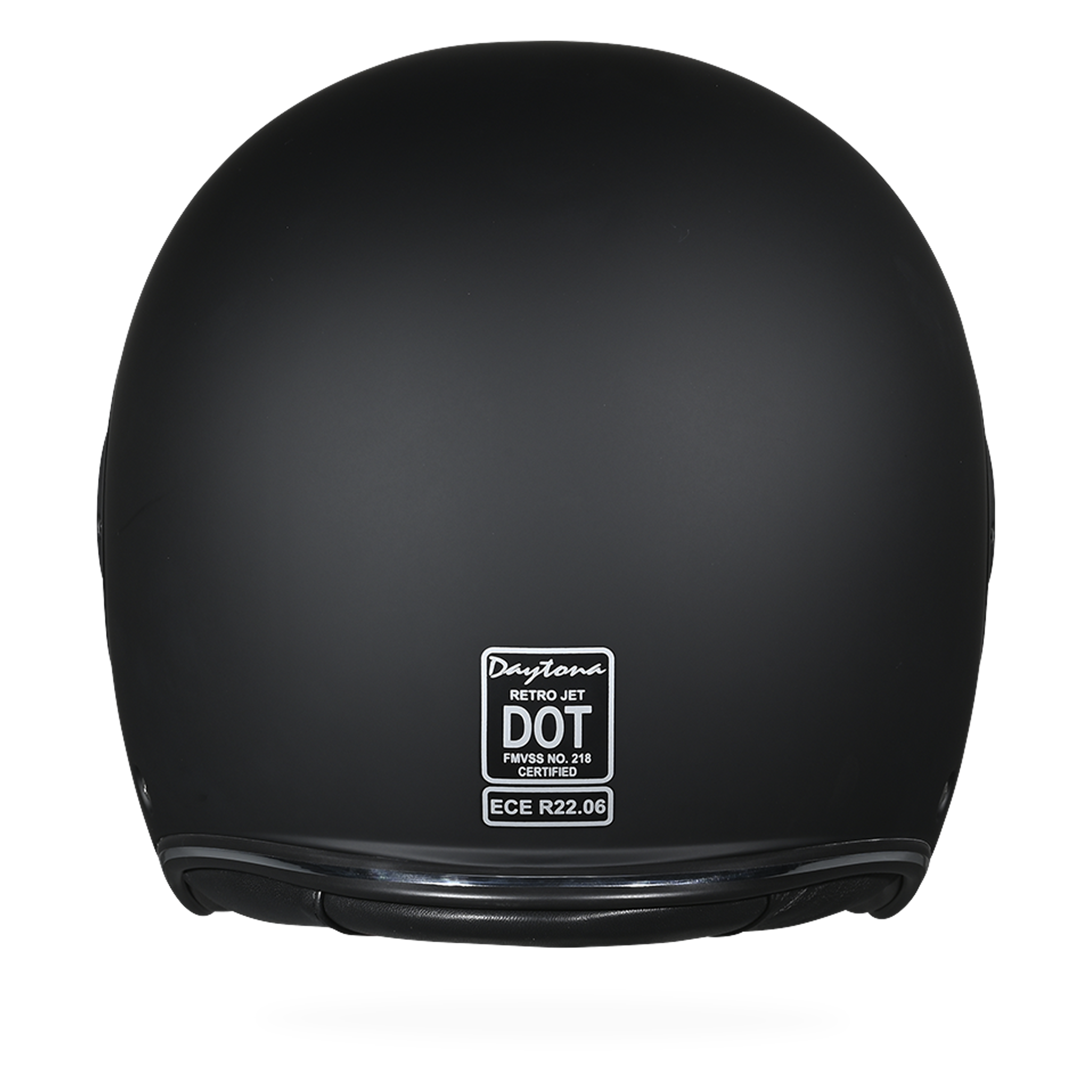 D.O.T. & ECE Daytona Retro Jet- Dull Black