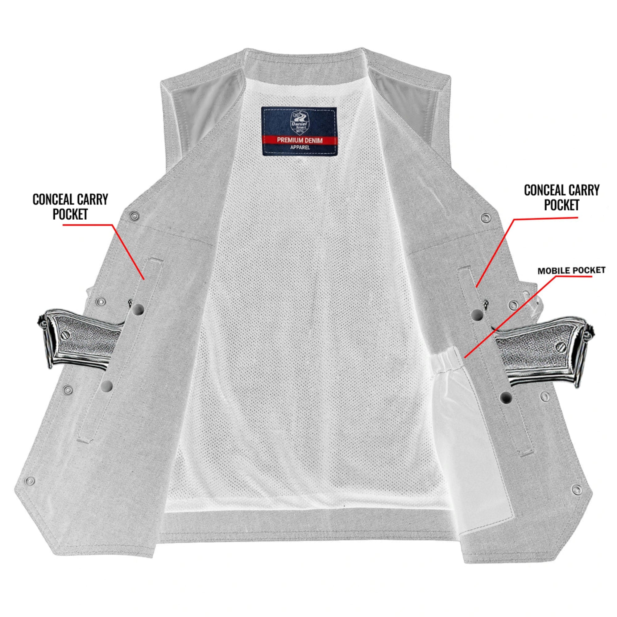 Barricade - Men’s Denim Motorcycle Vest