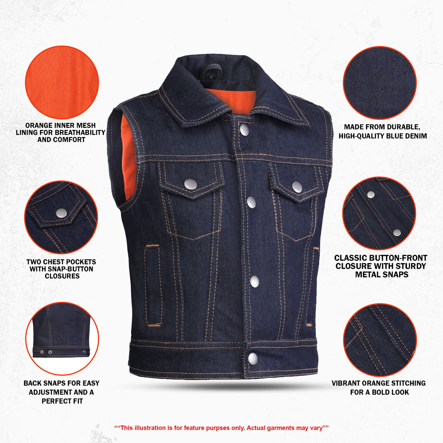 Biker Boy – Kids Denim Vest
