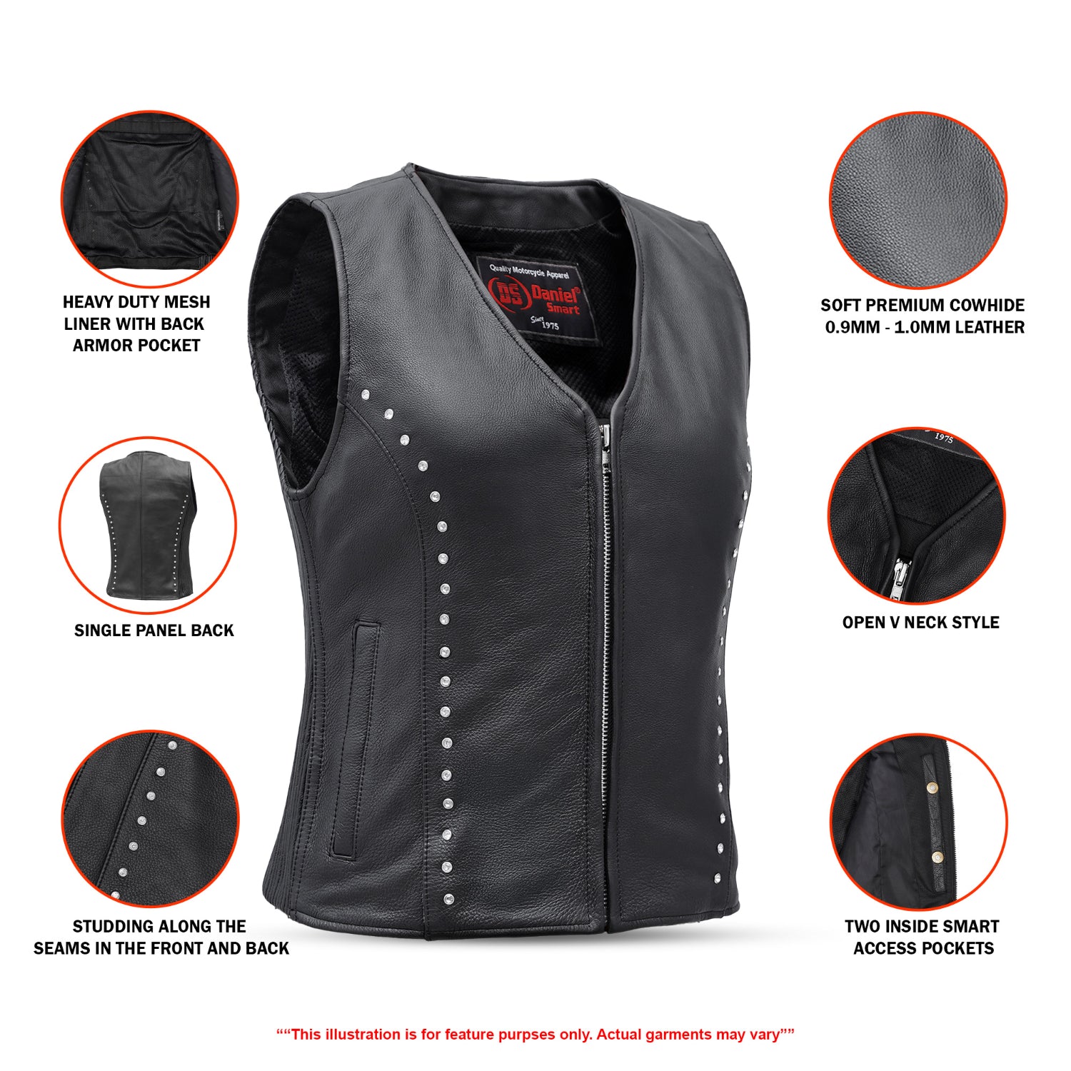 Biker Babe - Women's Leather Motorcycle Vest