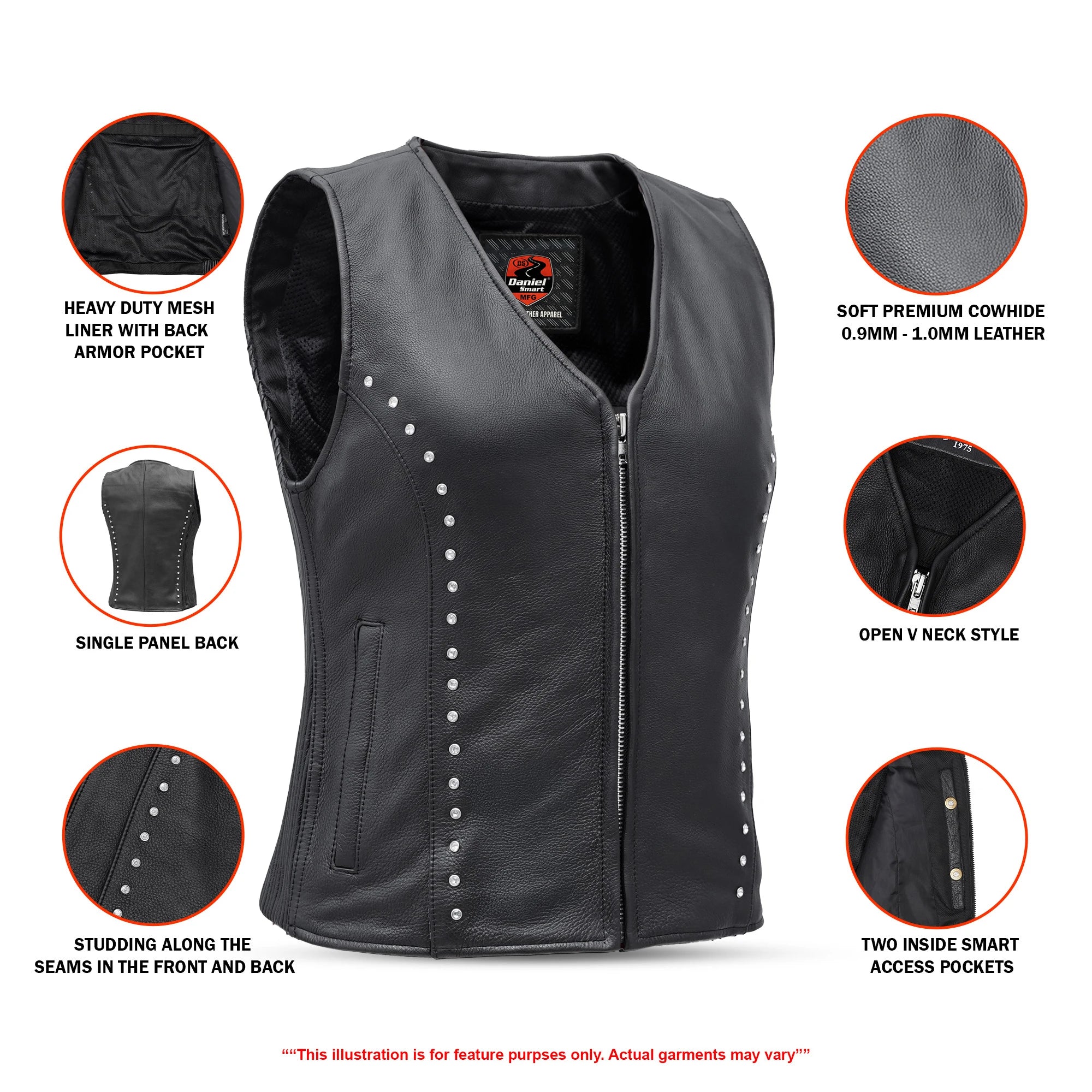 Biker Babe™ Women's Leather Motorcycle Vest