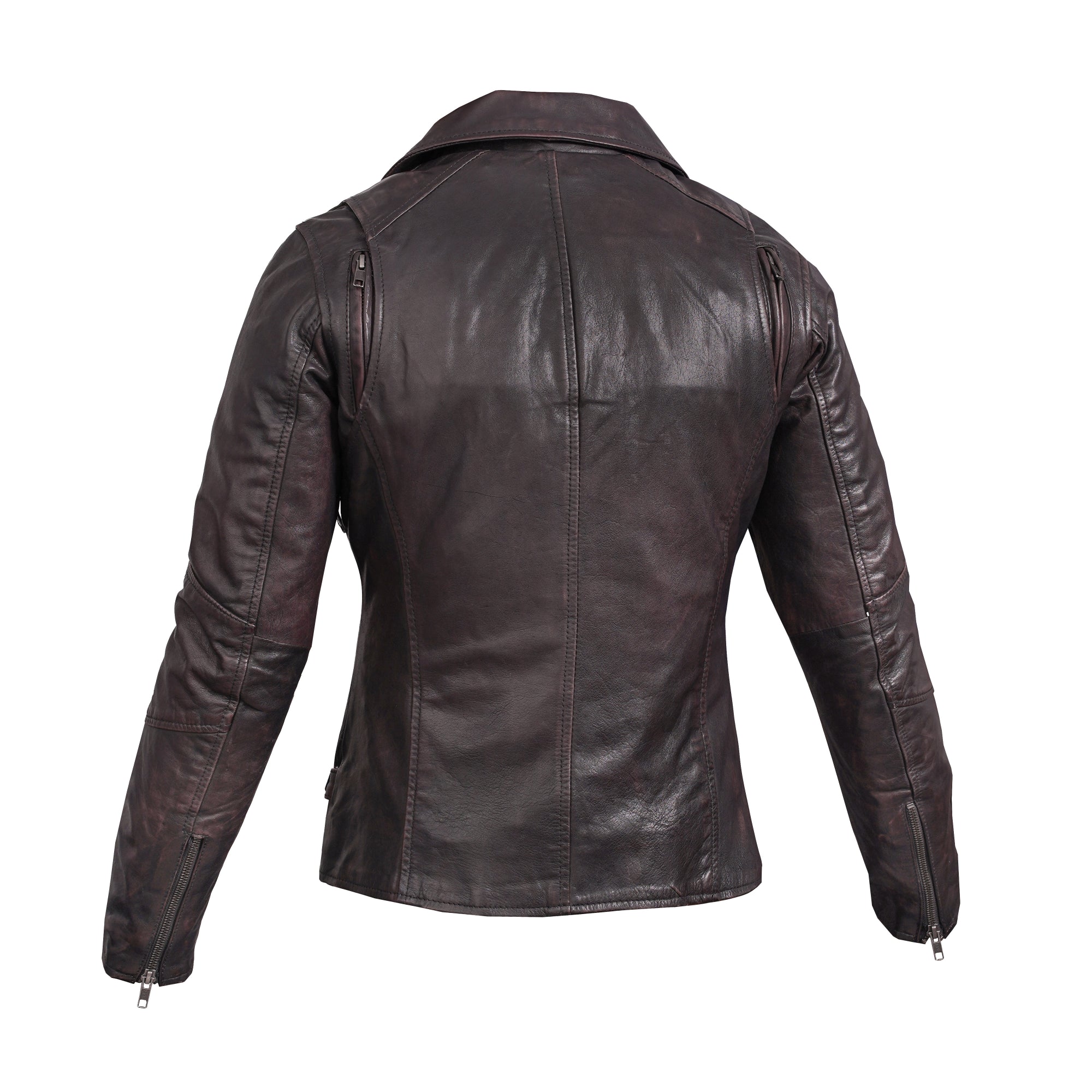 Black Pearl Women's Fashion Leather Jacket with Front Lace Accent