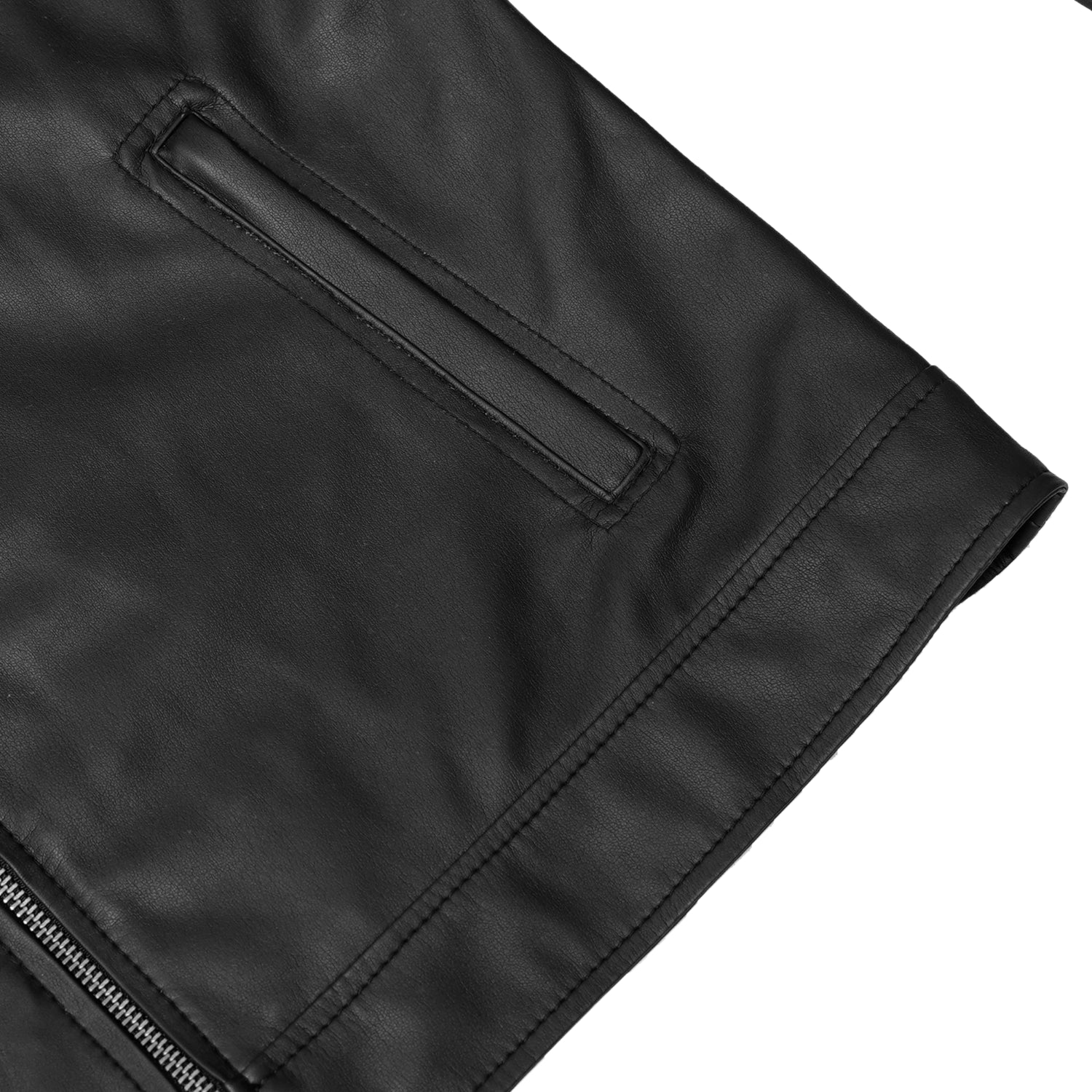 Brunox Men’s Faux Leather Motorcycle Jacket