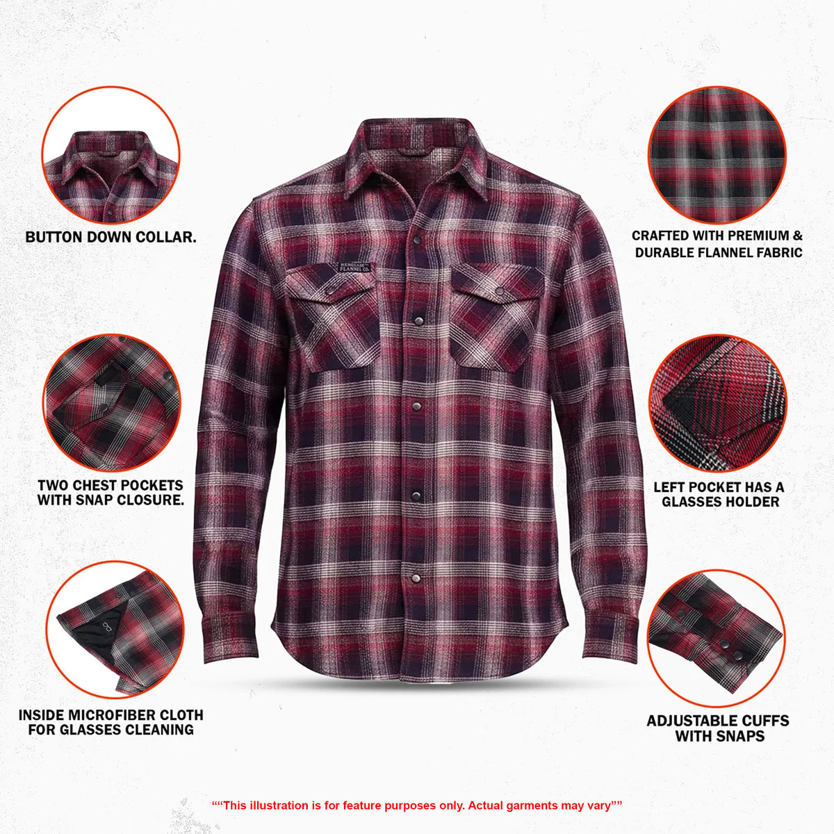Men's Motorcycle Flannel Shirt