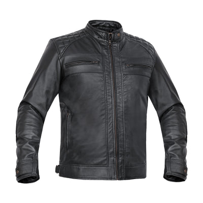 Classic Charm™ Men's Faux Leather Motorcycle Jacket