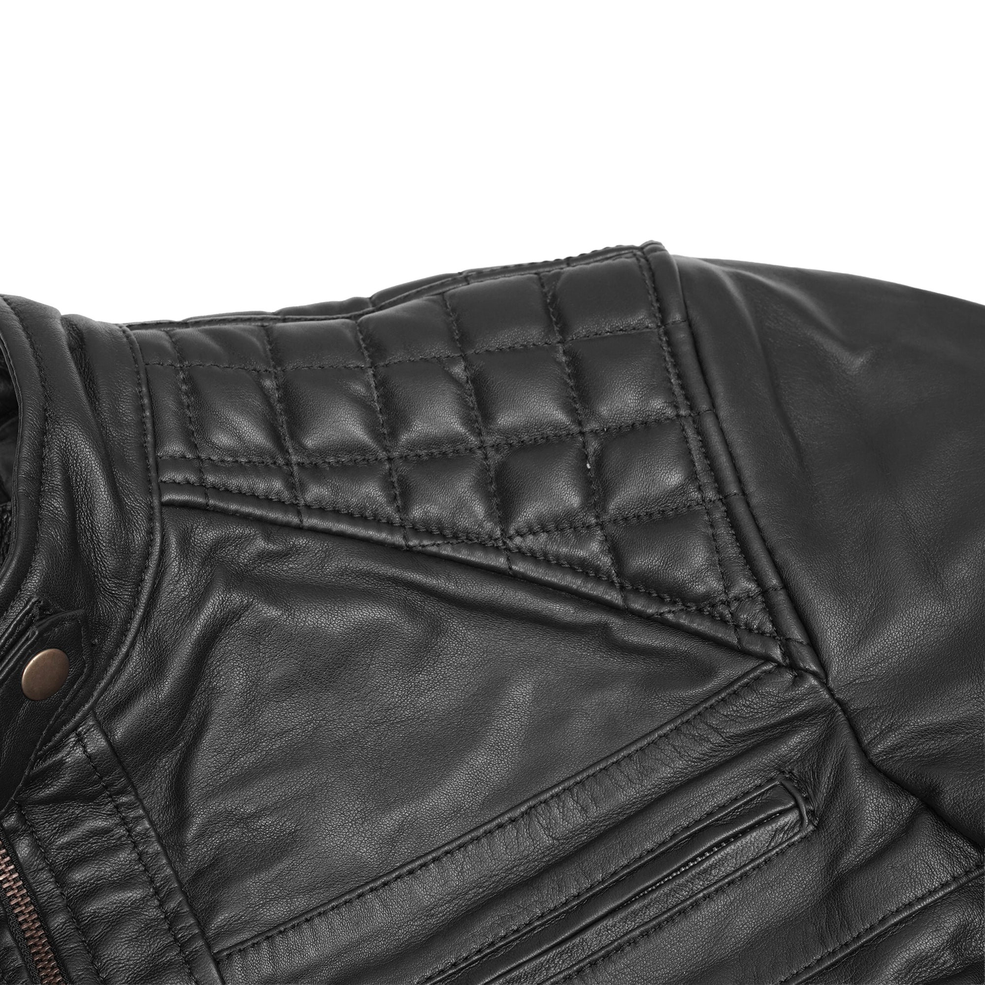 Classic Charm™ Men's Faux Leather Motorcycle Jacket
