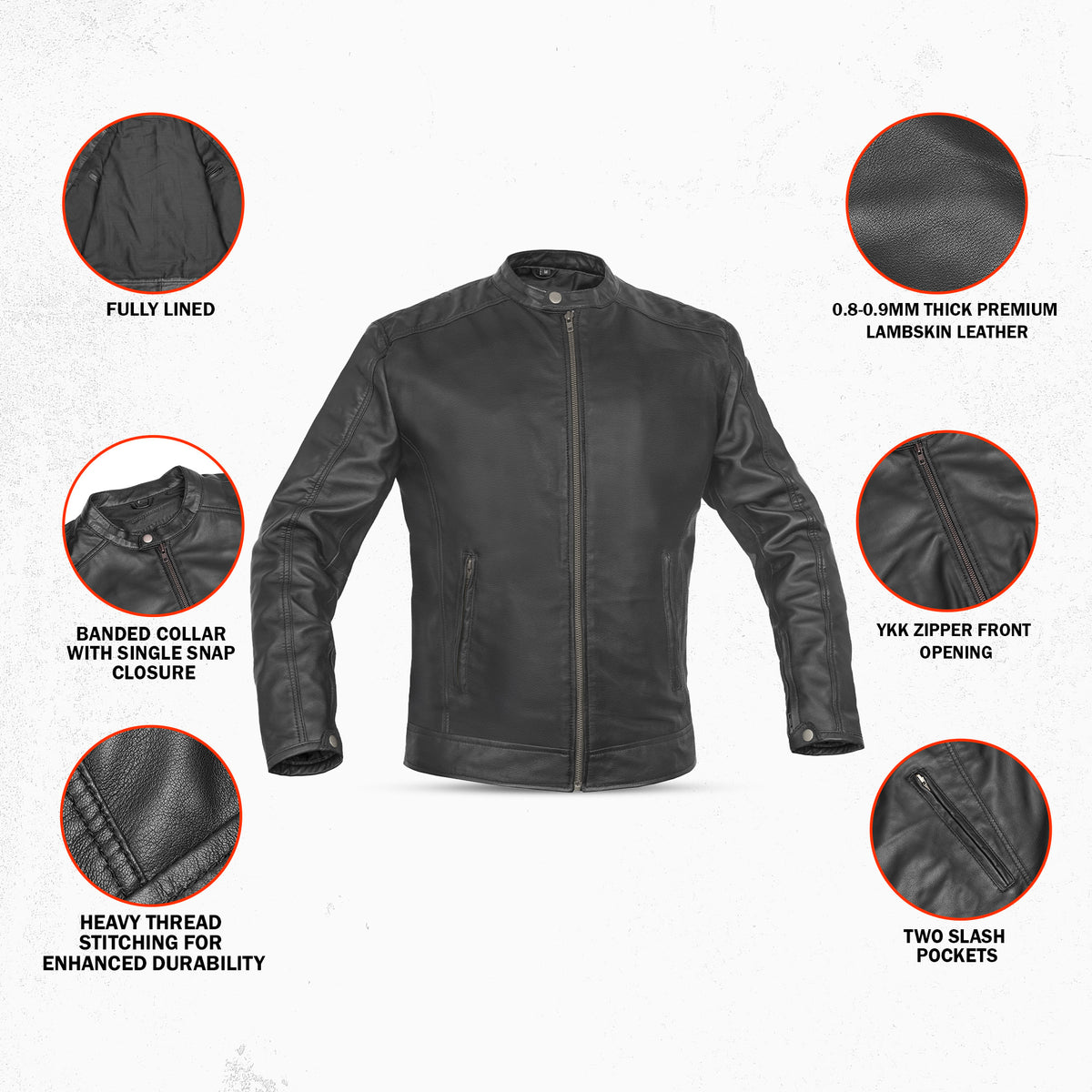 Classic Joe - Men's Leather Motorcycle Jacket | Order Now