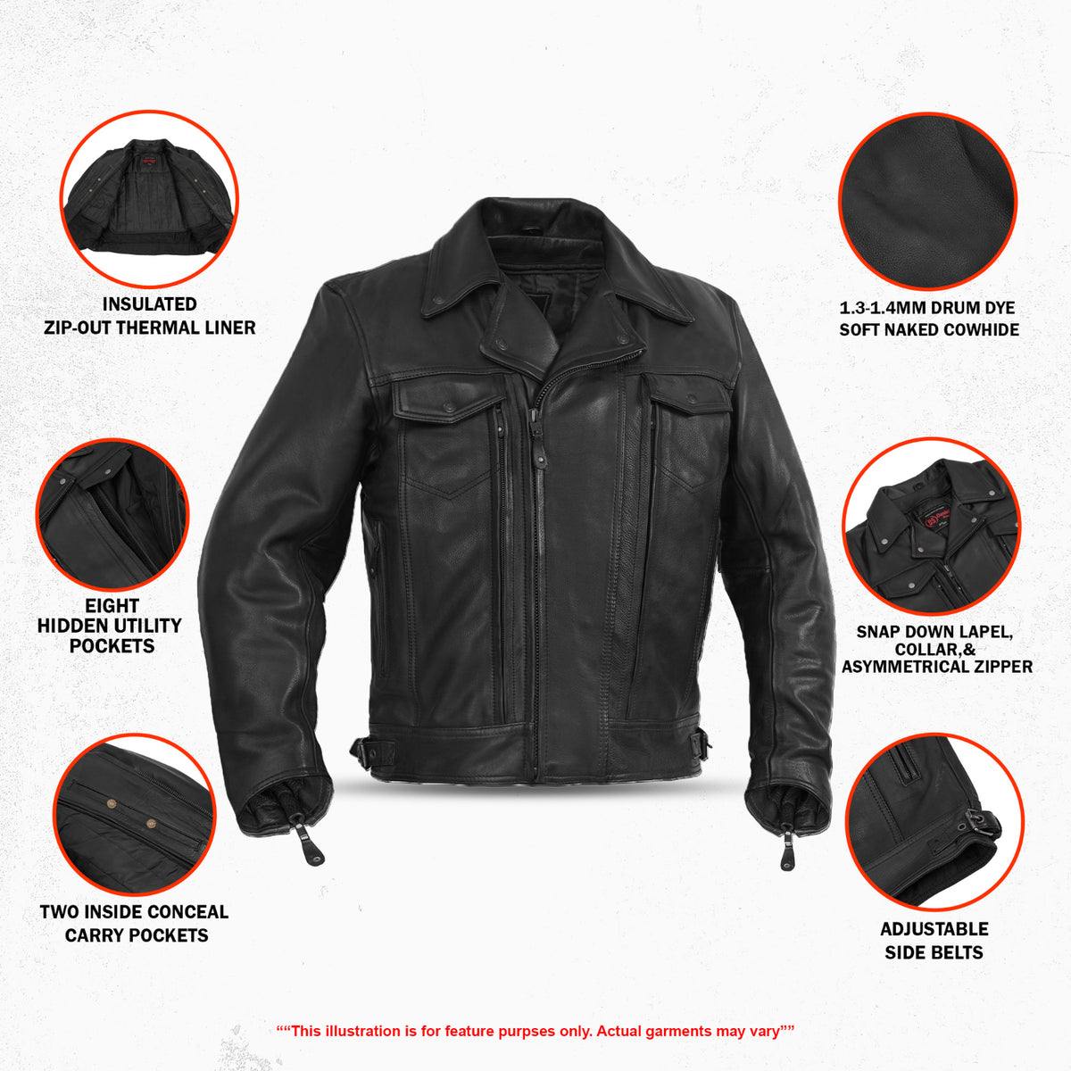 Clearway - Motorcycle Jacket for Men | Classic Biker Style
