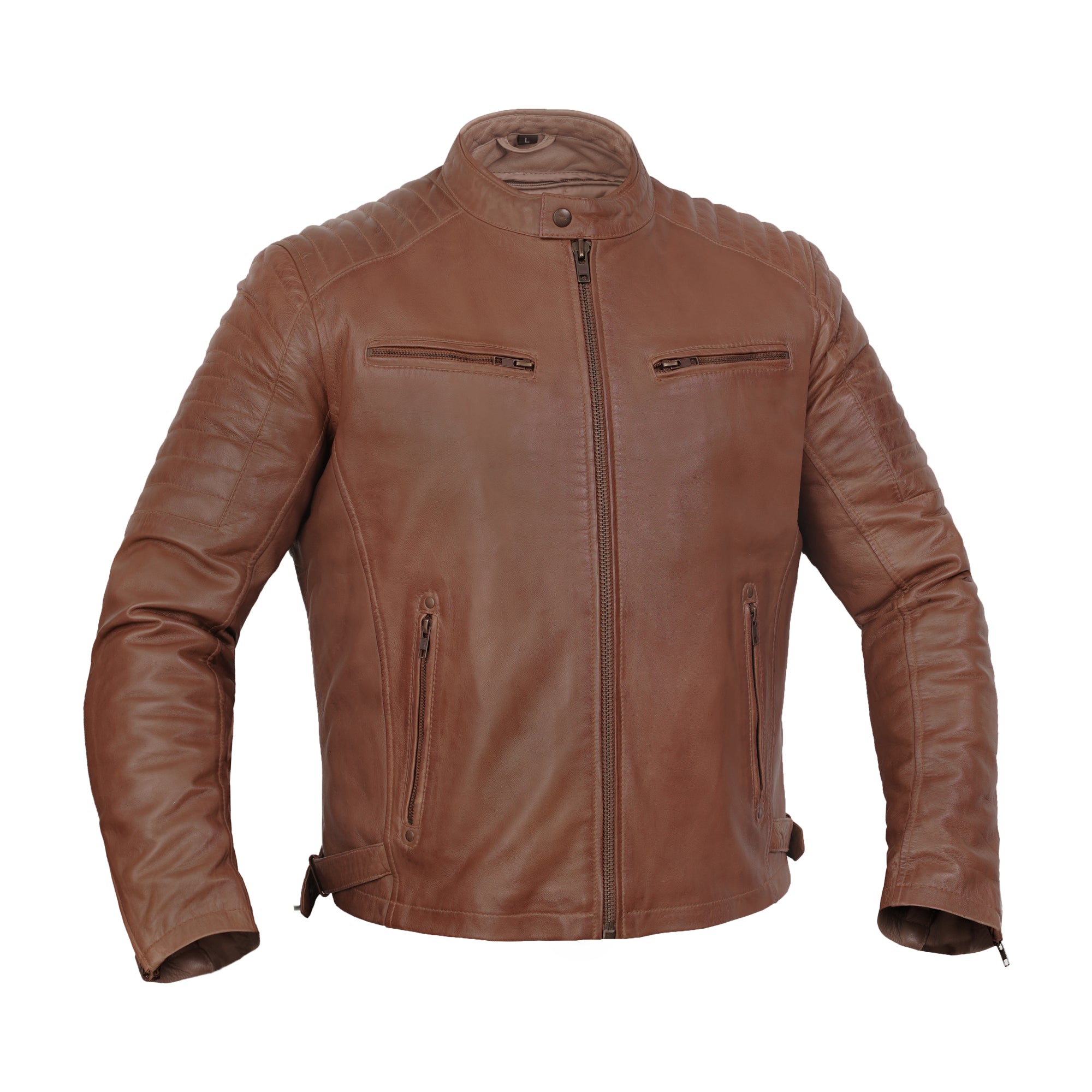 Copper Slayer™ Men's Leather Motorcycle Jacket