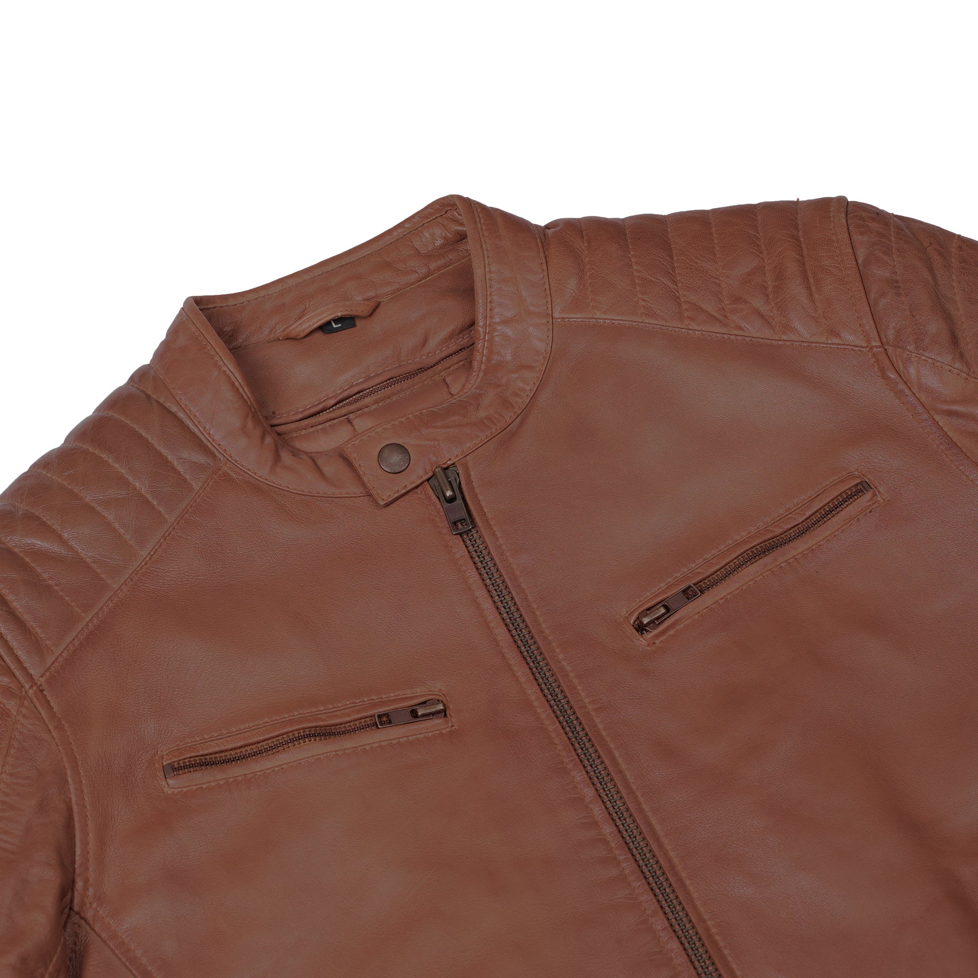 Copper Slayer™ Men's Leather Motorcycle Jacket