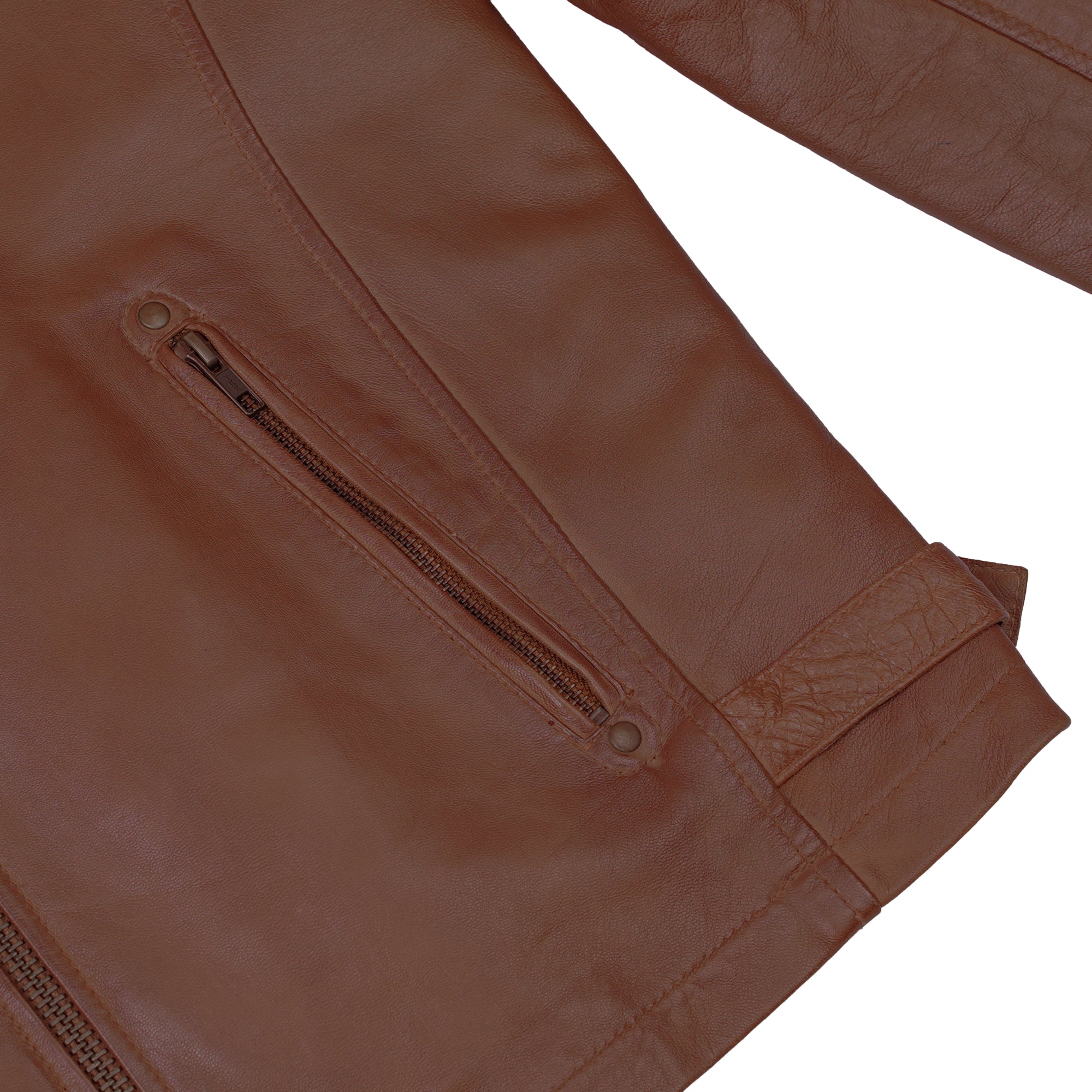 Copper Slayer™ Men's Leather Motorcycle Jacket
