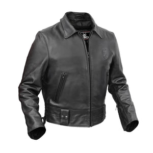 Crime Stop™  Men’s Leather Motorcycle Jacket
