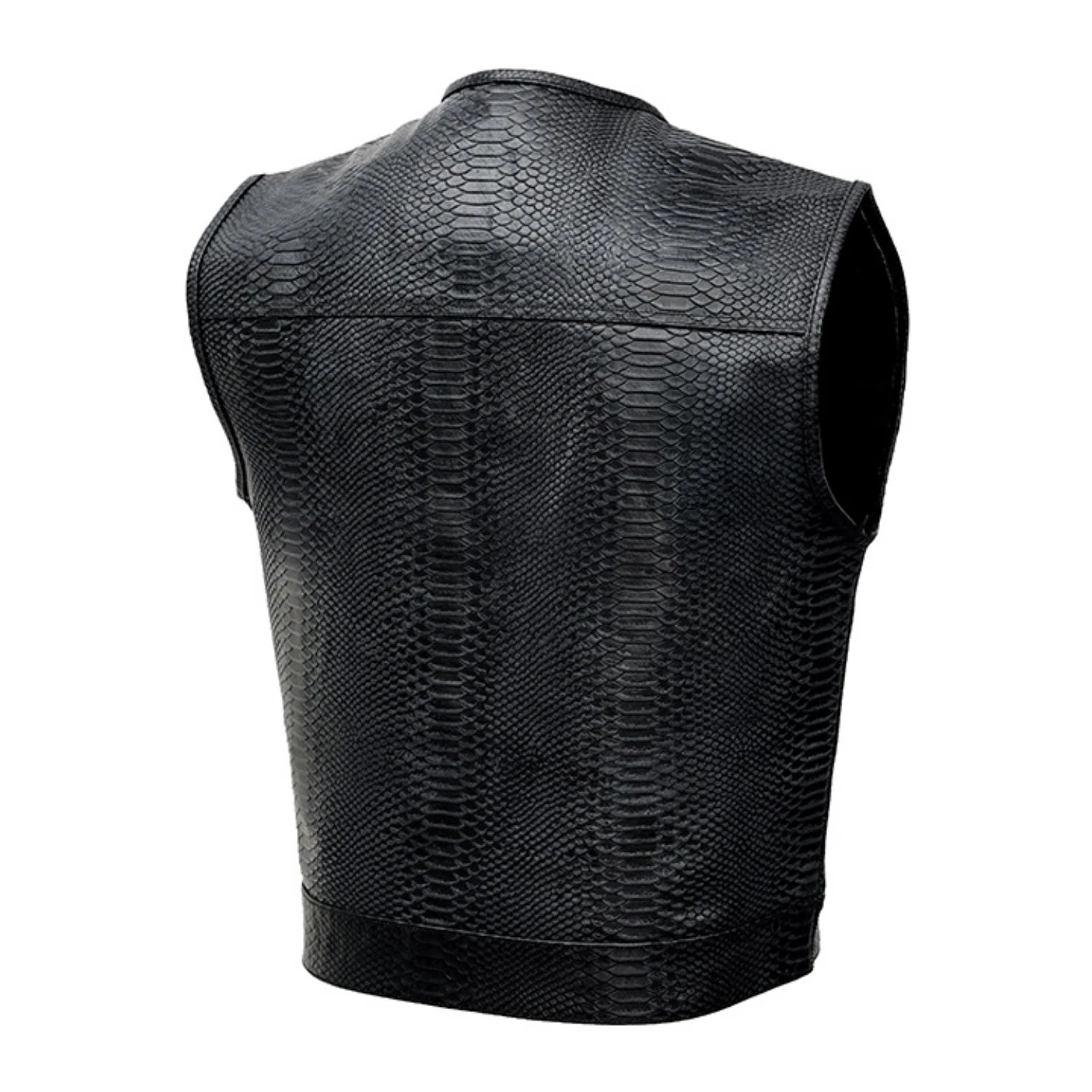 Cobra Crest Men's Lowcut Motorcycle Leather Vest