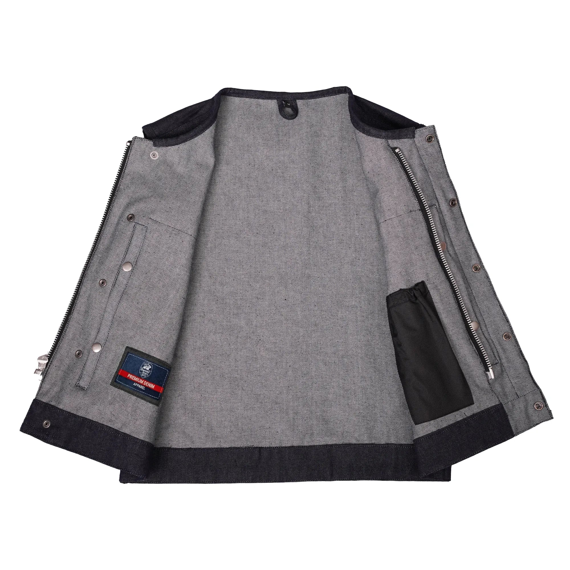 Lockshot Men's Denim Motorcycle Vest
