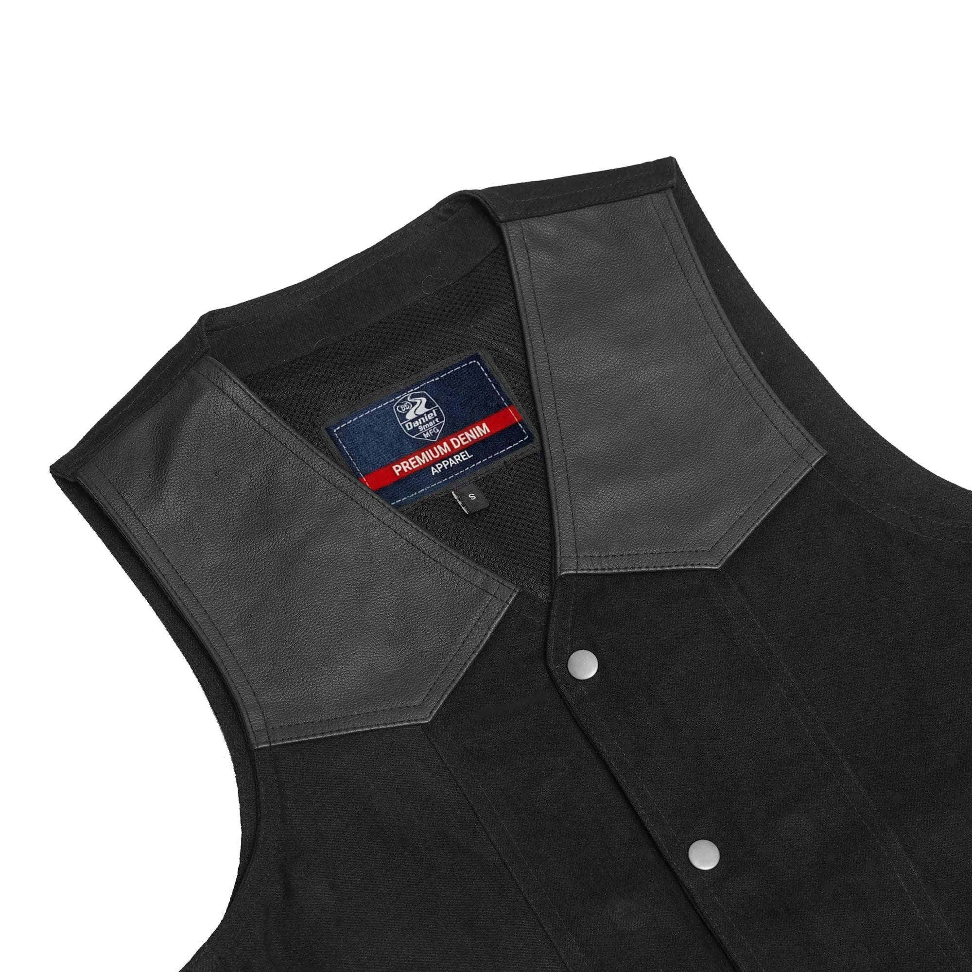 Aimline Men's Denim Motorcycle Vest
