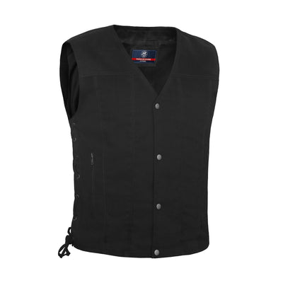 Strabler Men's Denim Motorcycle Vest
