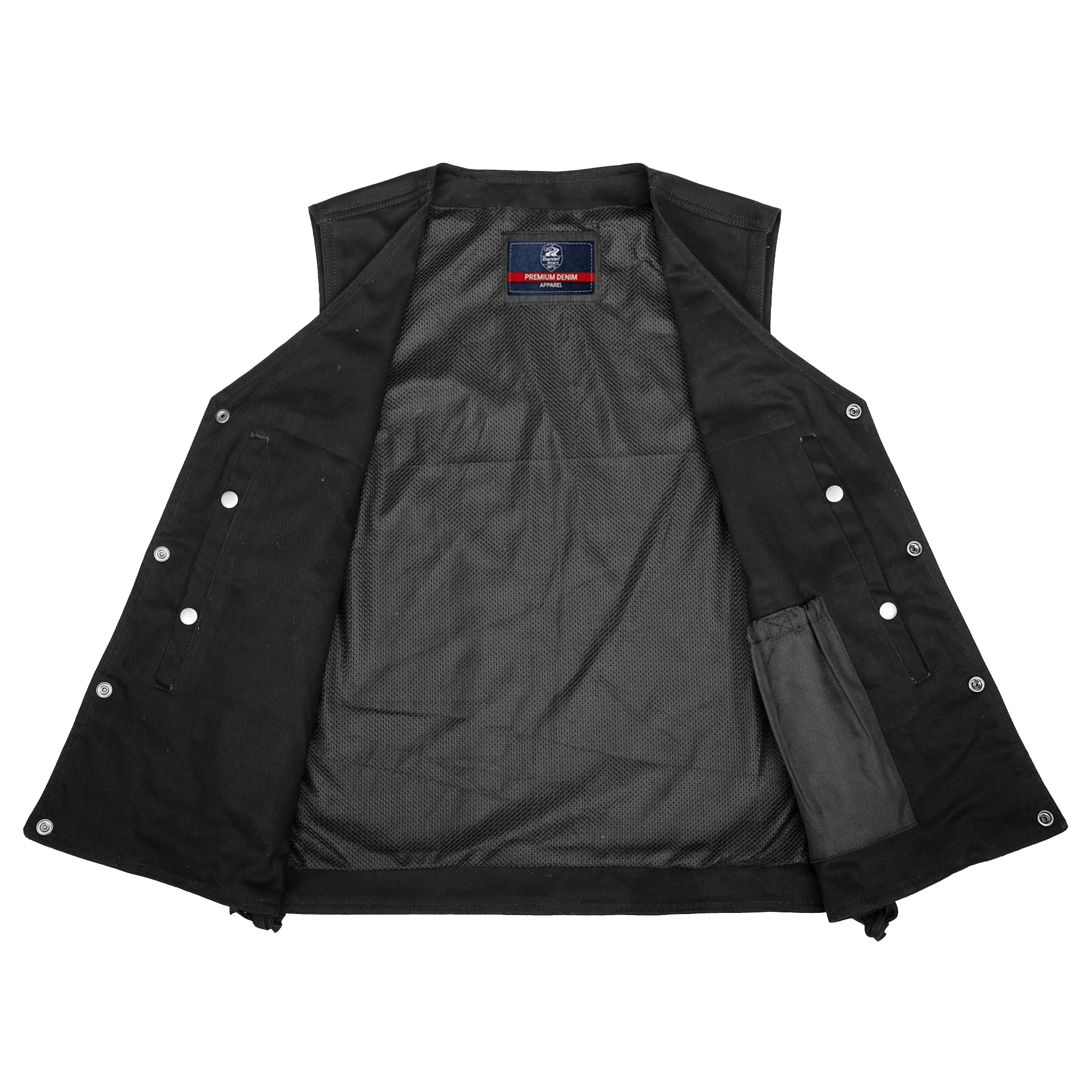 Strabler Men's Denim Motorcycle Vest