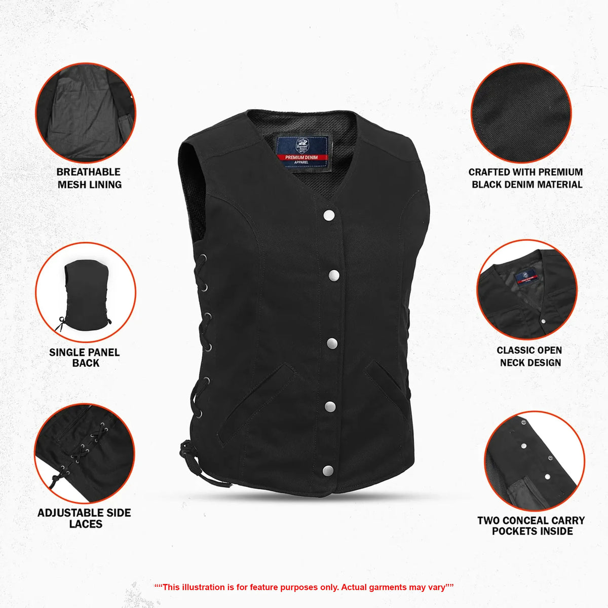 Marie Women's Denim Vest