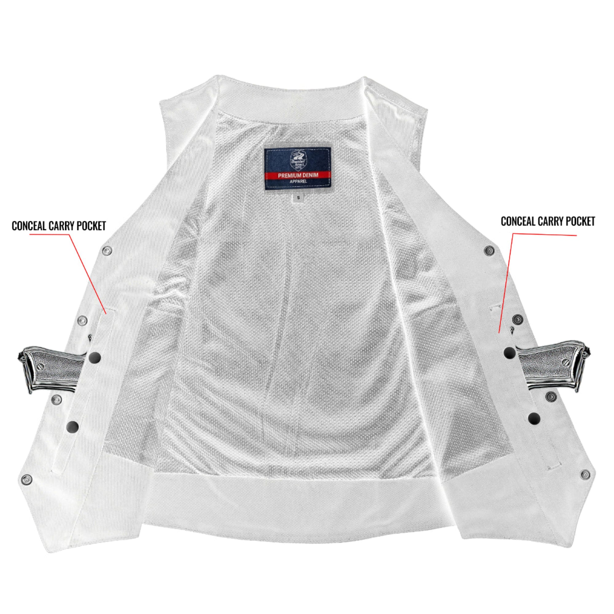 KICKSTER Men's Denim Motorcycle Vest