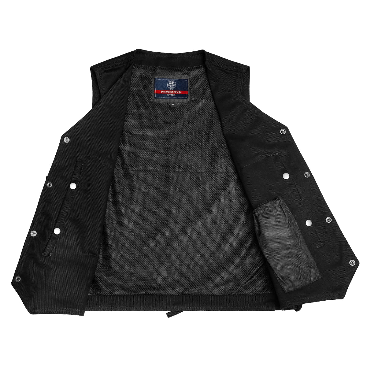 Frenzy Men's Denim Motorcycle Vest