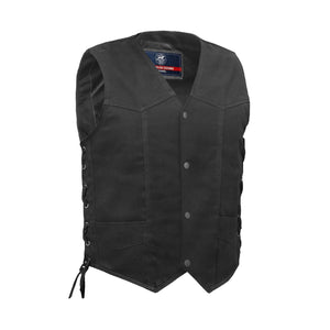Frenzy Men's Denim Motorcycle Vest