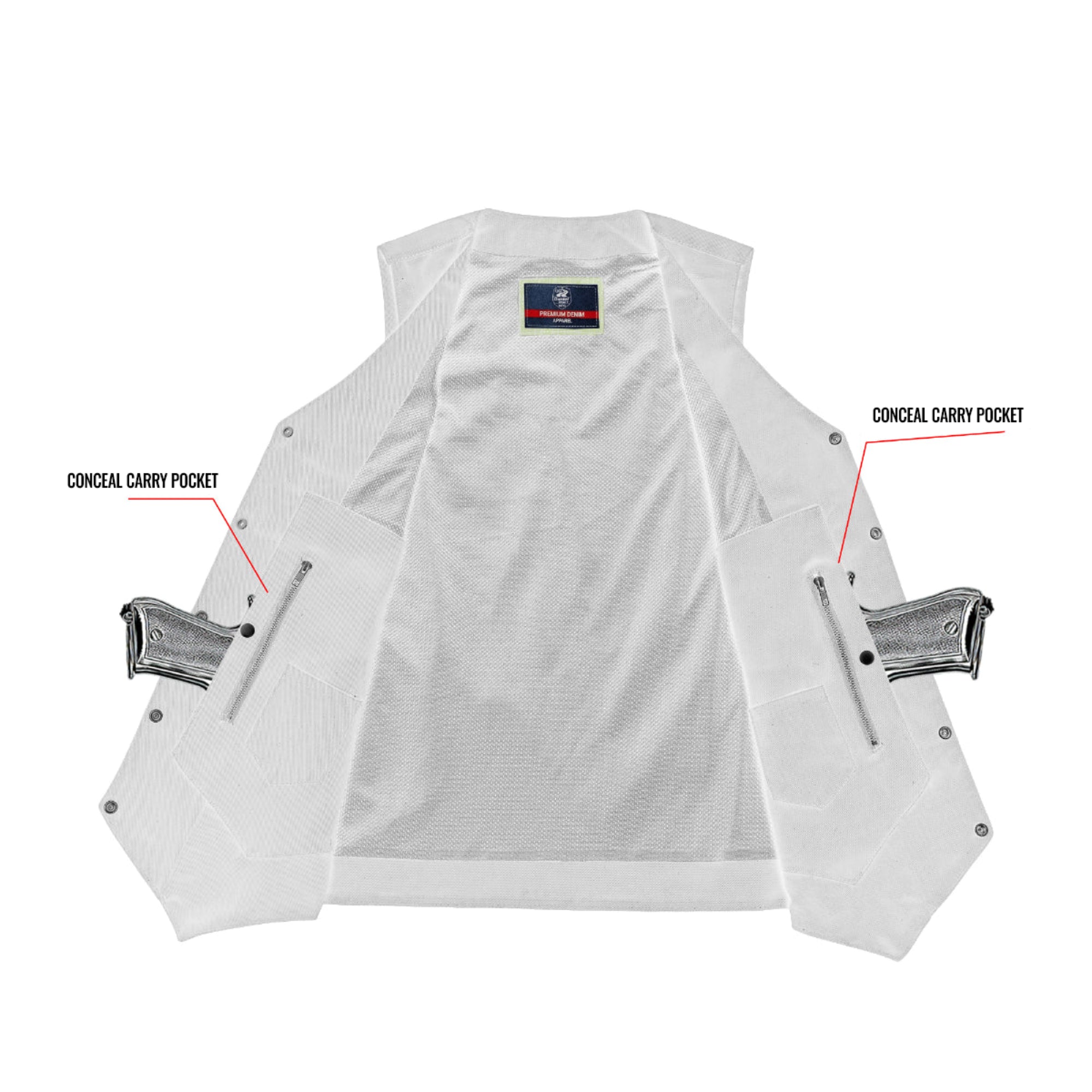 Vandal Men's Denim Motorcycle Vest