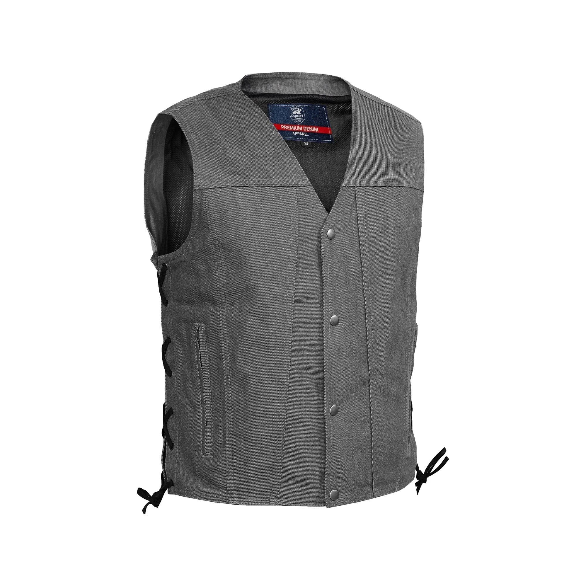 Wild Venture Men's Denim Motorcycle Vest