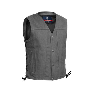 Wild Venture Men's Denim Motorcycle Vest