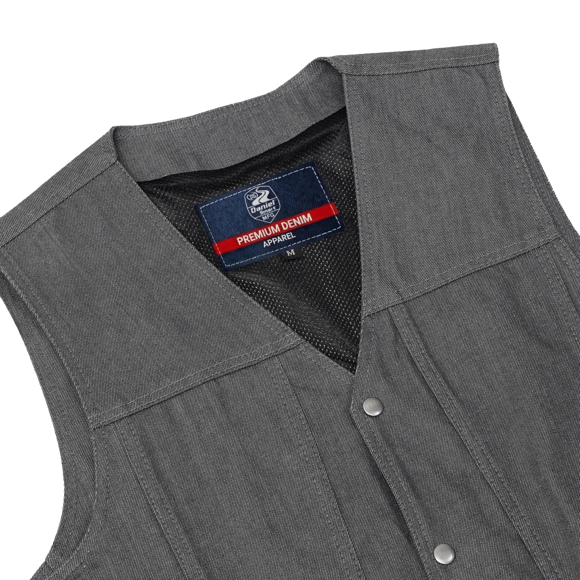 Wild Venture Men's Denim Motorcycle Vest