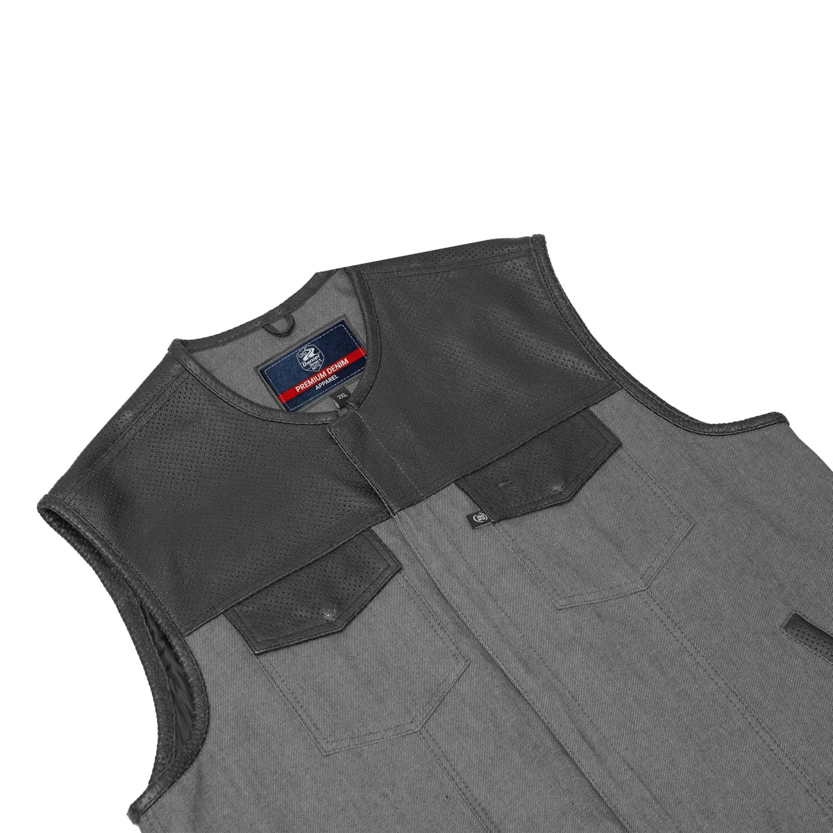 Maco Men's Denim Motorcycle Vest