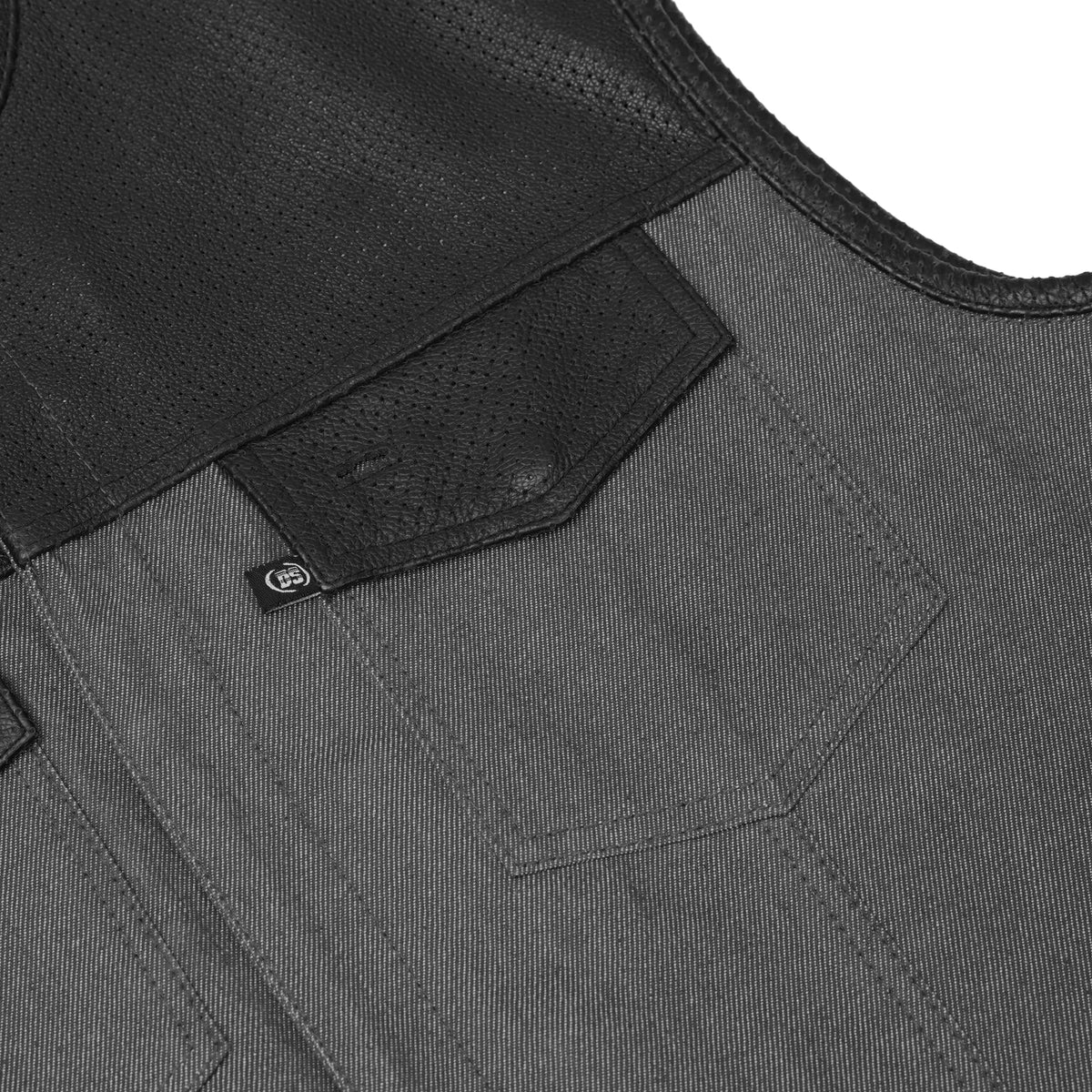Maco Men's Denim Motorcycle Vest