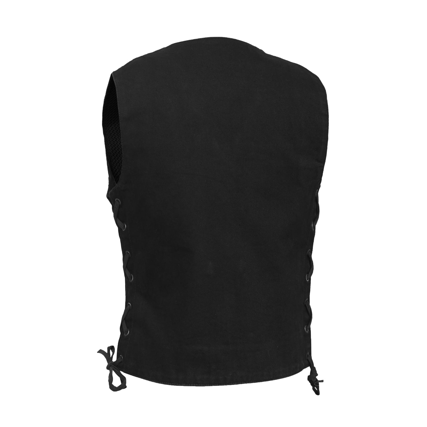 Women's 6 Pocket Denim Utility Vest - Black