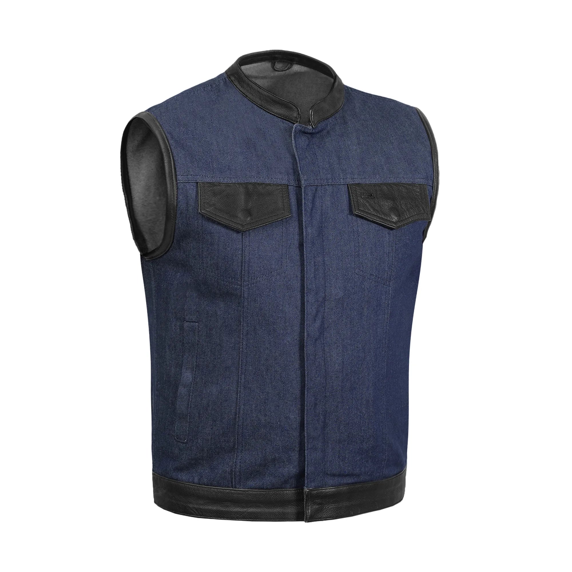 Adrenaline Men's Denim Motorcycle Vest