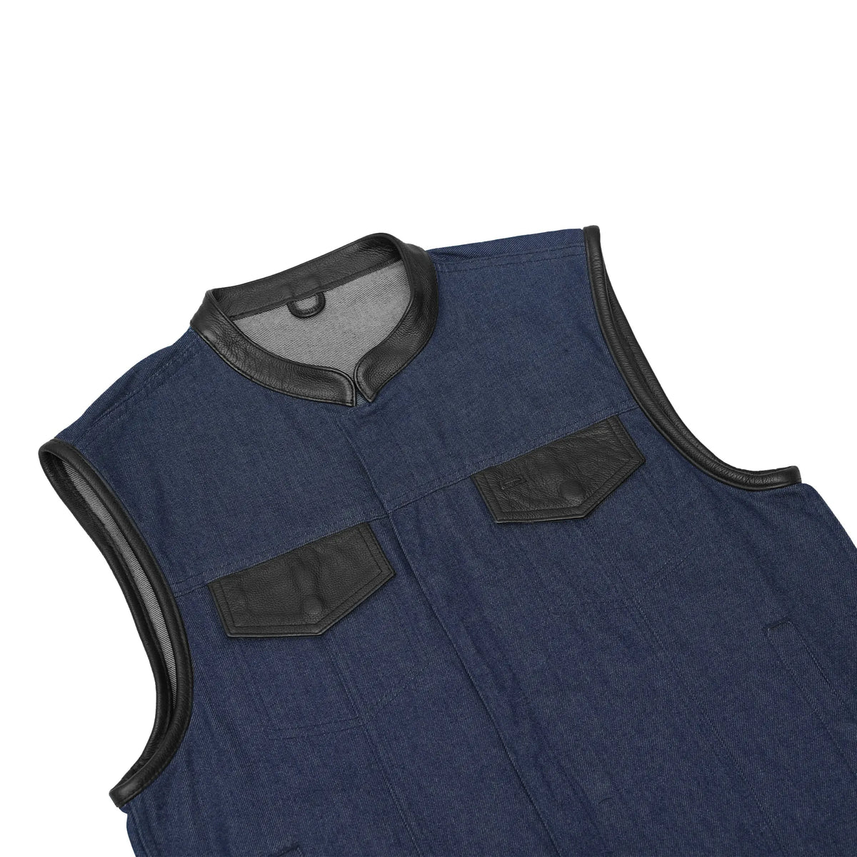 Adrenaline Men's Denim Motorcycle Vest