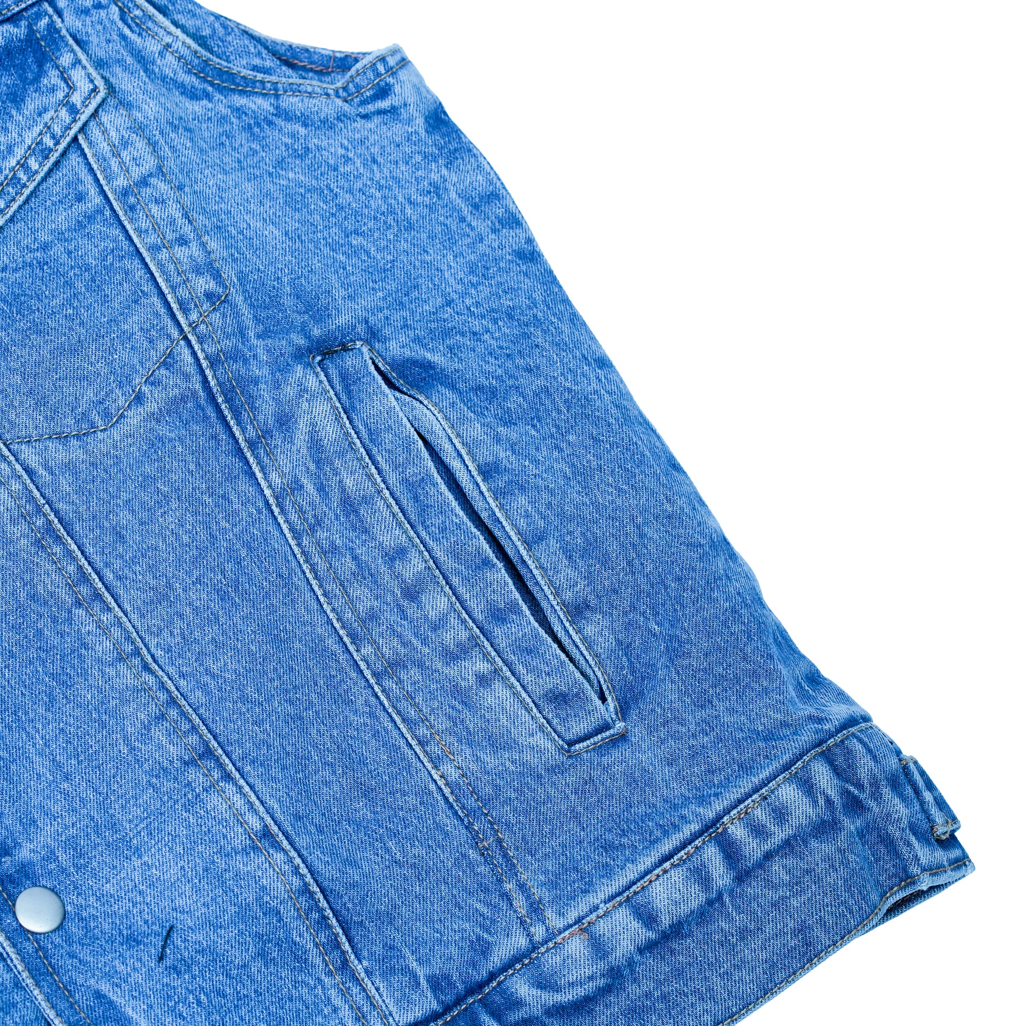 Shocker Men's Denim Motorcycle Vest