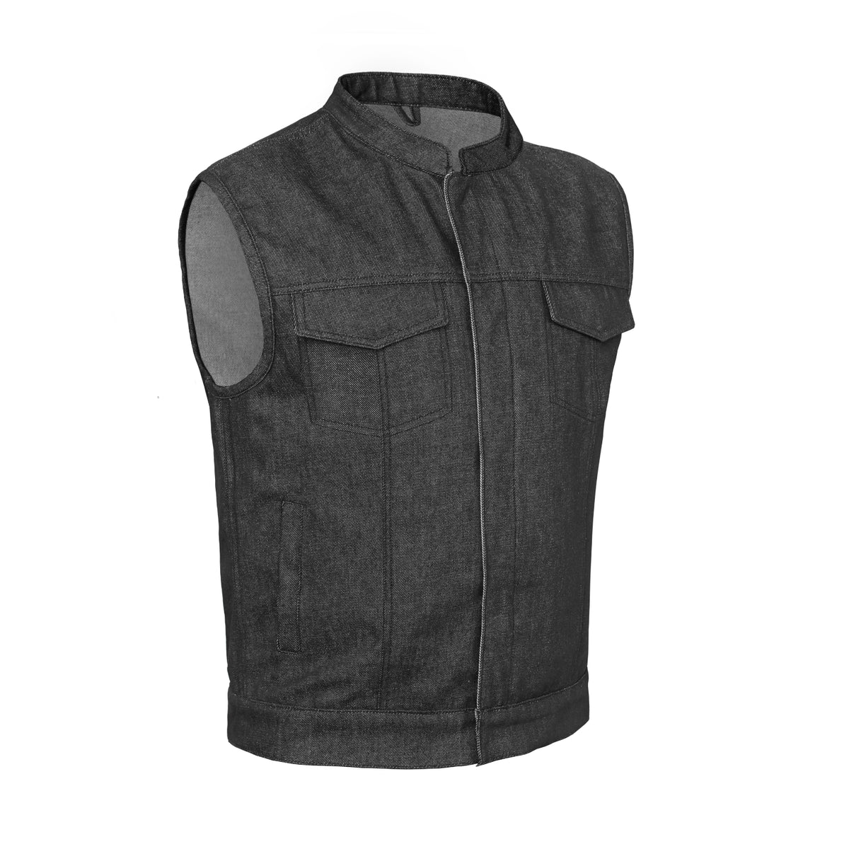 Wick Men's Denim Motorcycle Vest