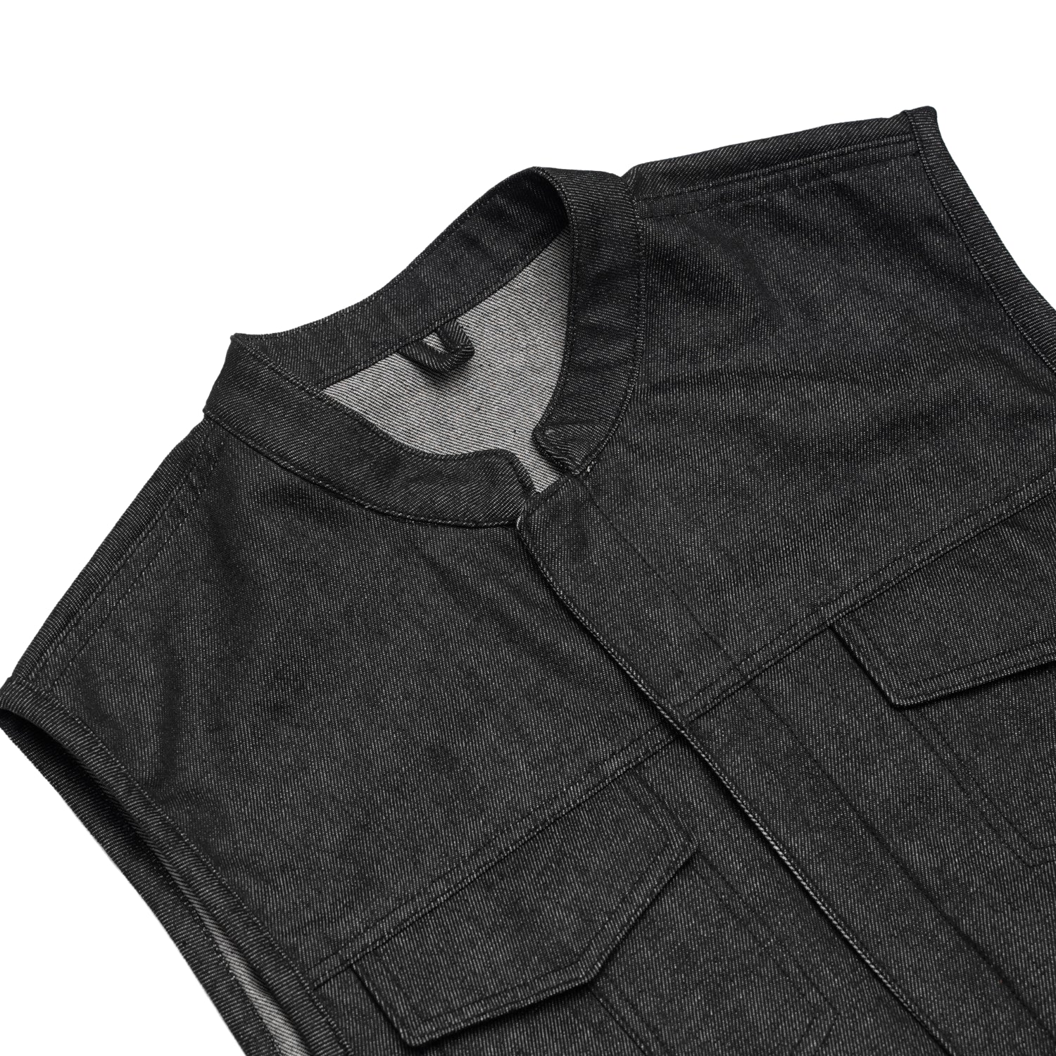 Wick Men's Denim Motorcycle Vest