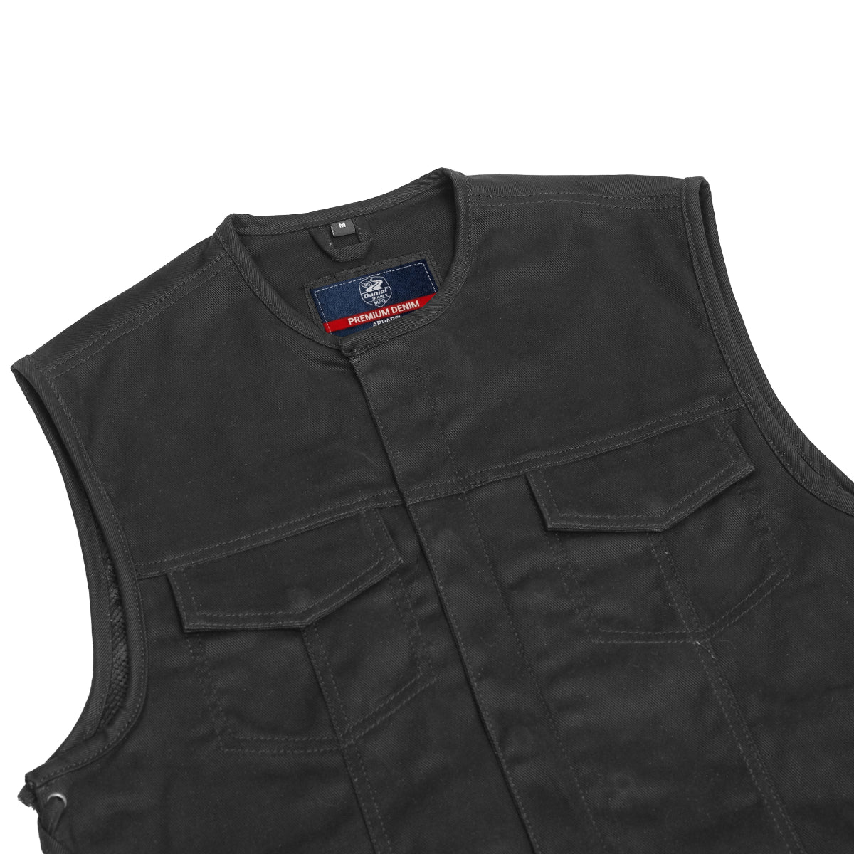 Tork Men's Denim Motorcycle Vest