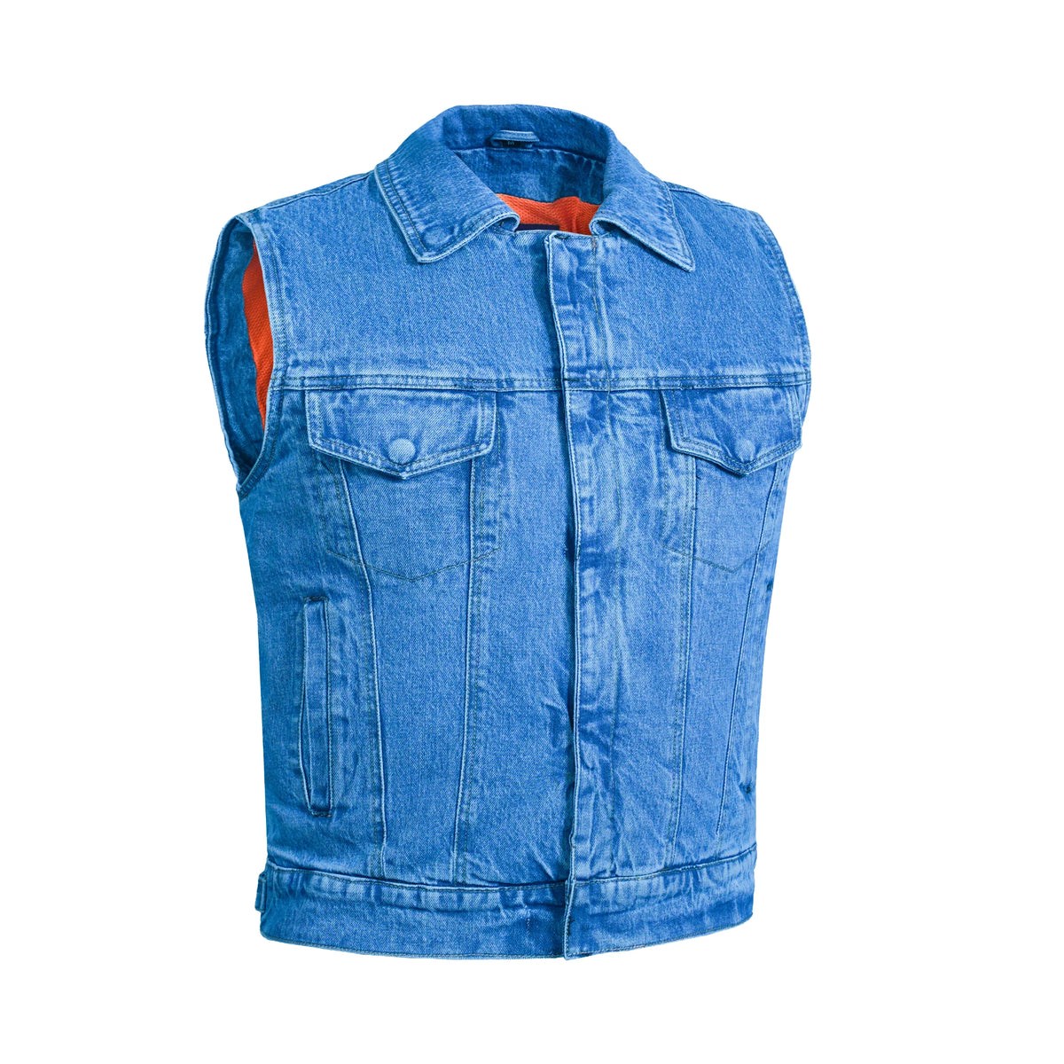 Pulse Men's Denim Motorcycle Vest