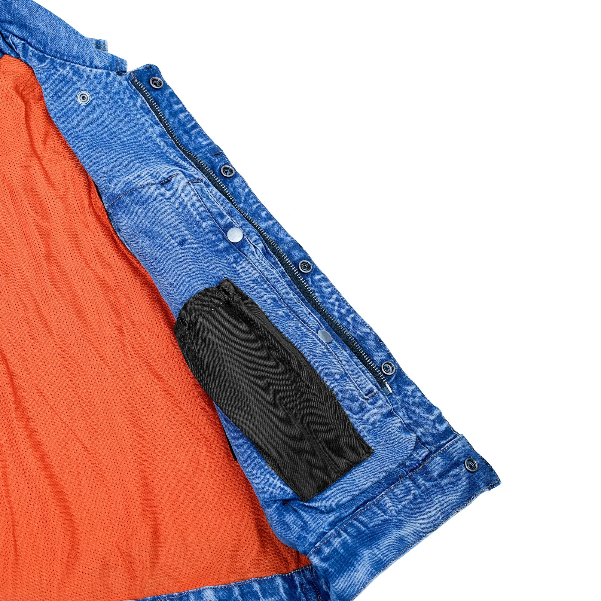Pulse Men's Denim Motorcycle Vest